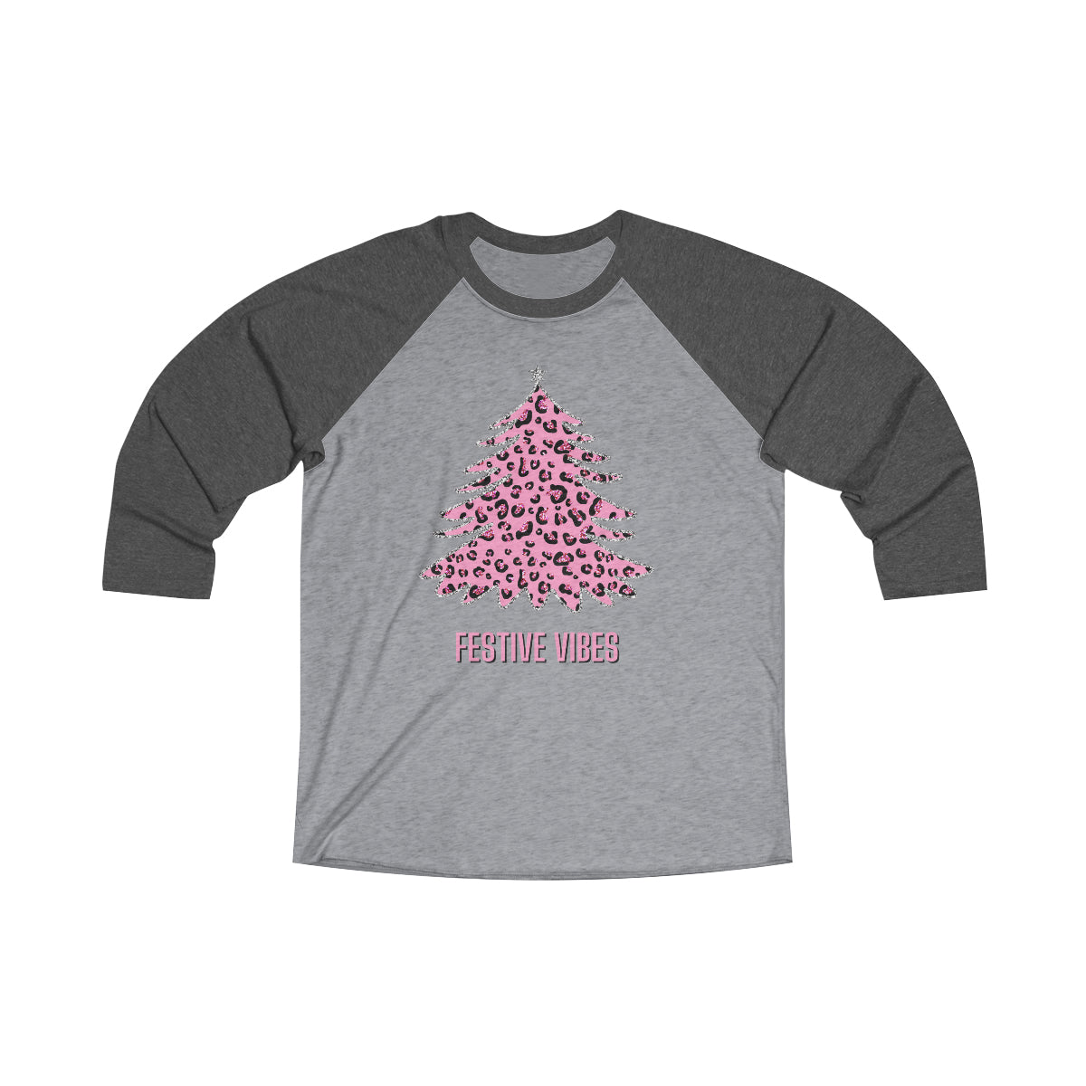 "Festive Vibes" Unisex Tri-Blend 3\4 Raglan Tee