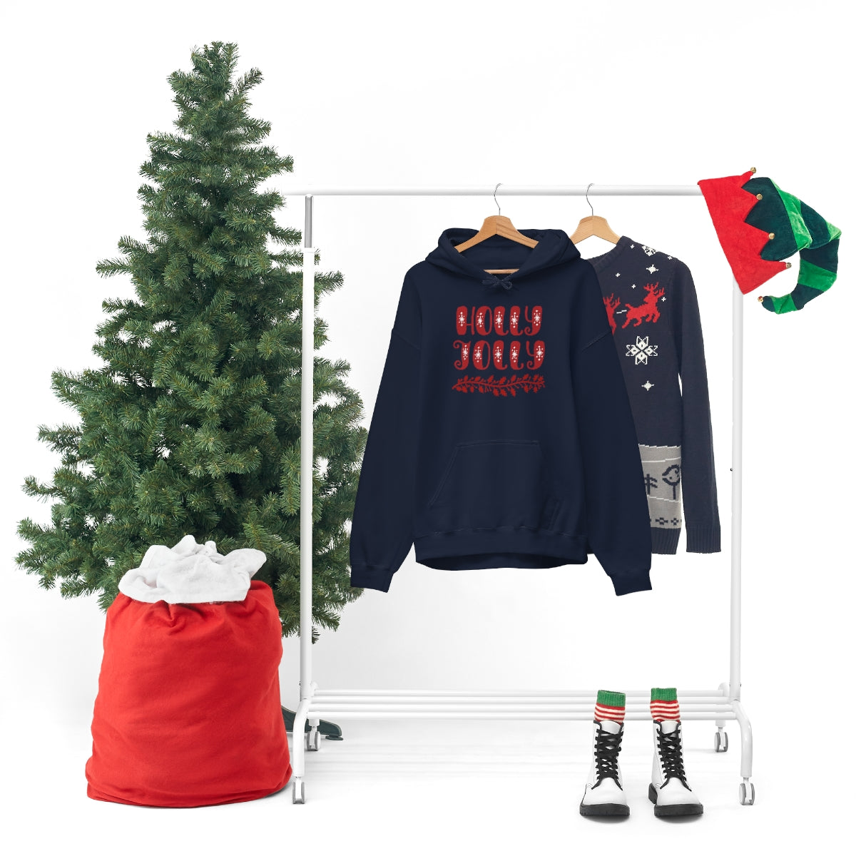"Holly Jolly" Unisex Heavy Blend™ Hooded Sweatshirt