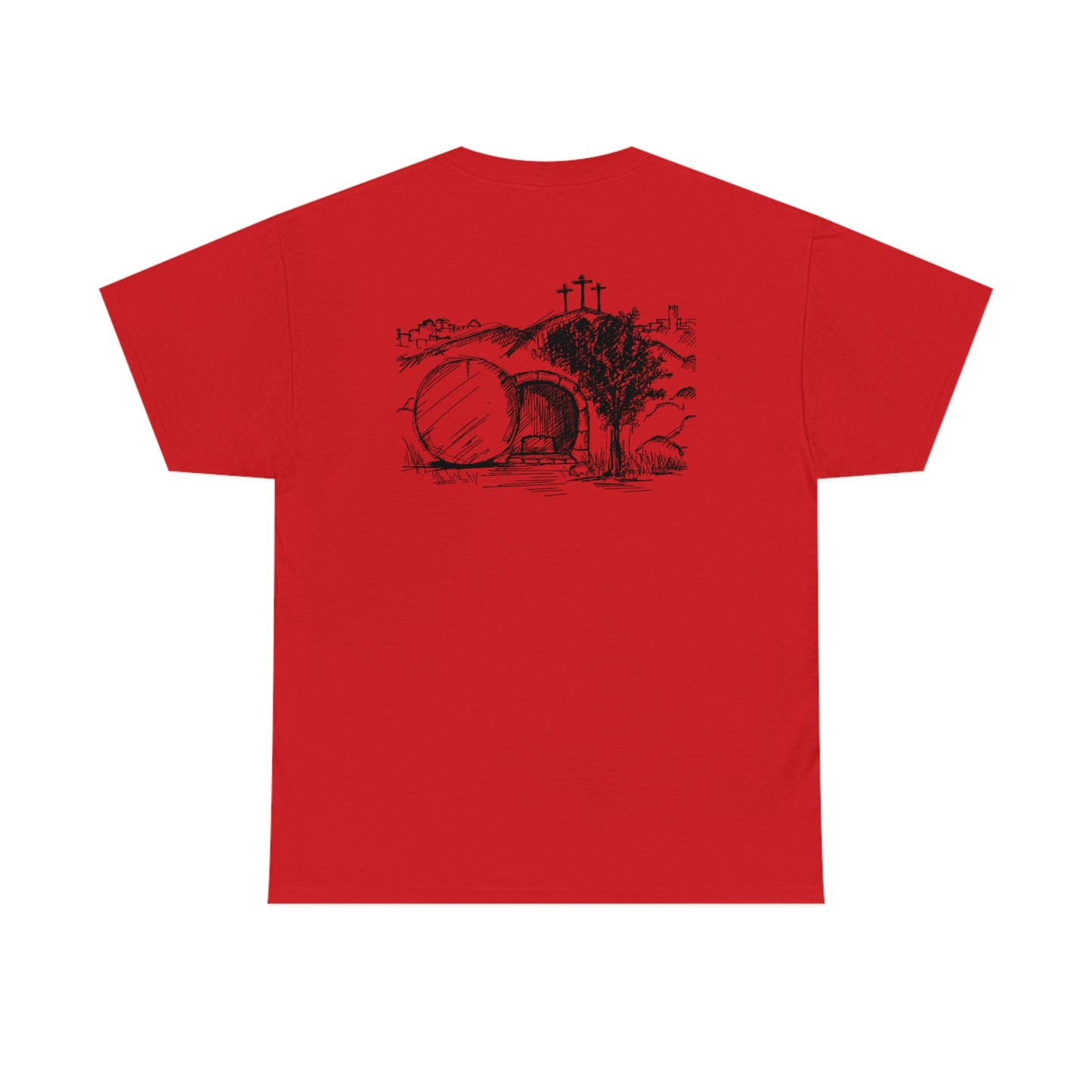 "He is Risen" (front/back design) Unisex Heavy Cotton Tee