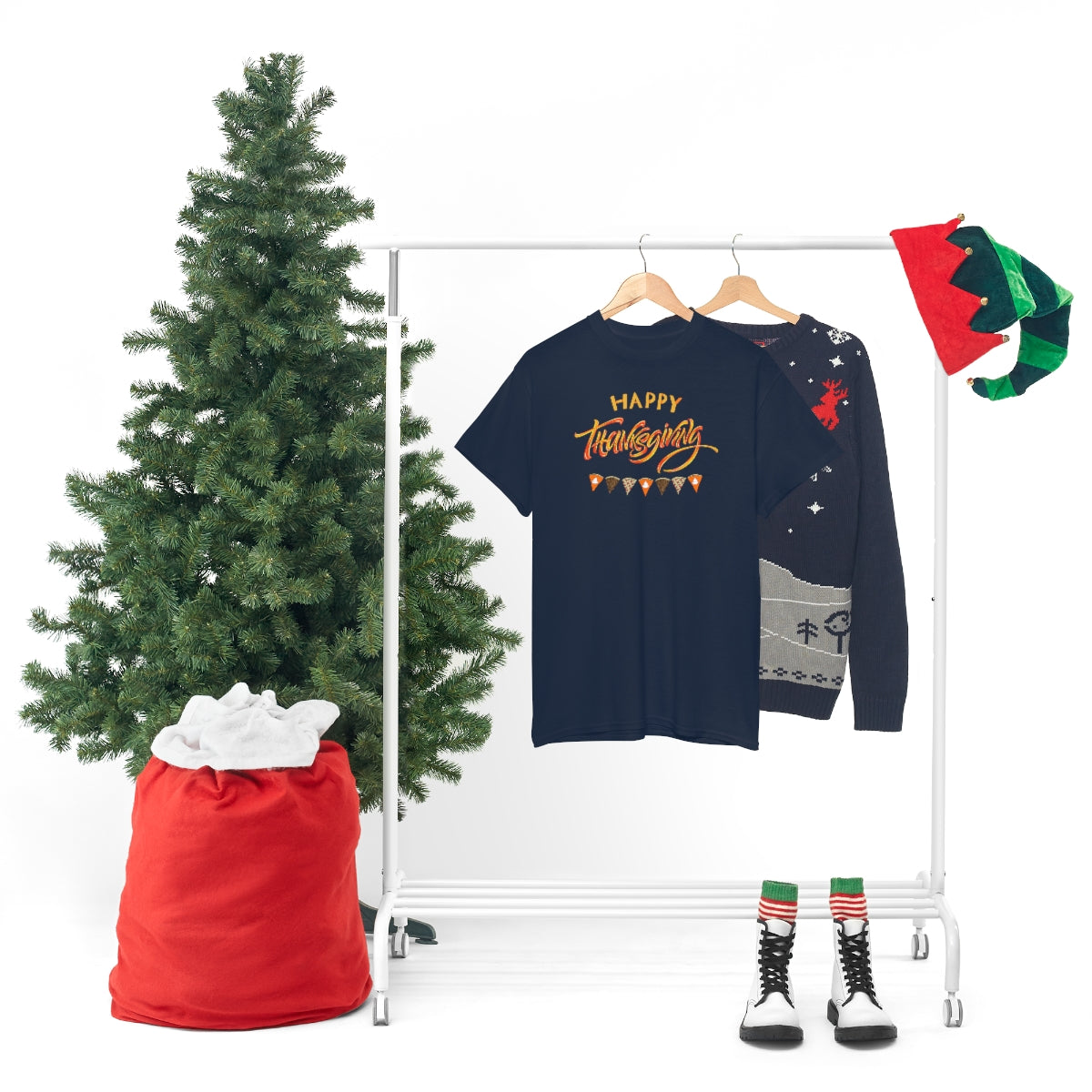 "Happy Thanksgiving" Unisex Heavy Cotton Tee