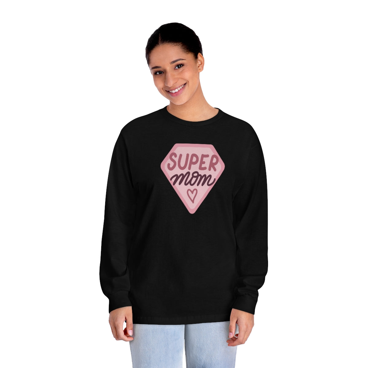 "Super Mom" Unisex Classic Long Sleeve T-Shirt