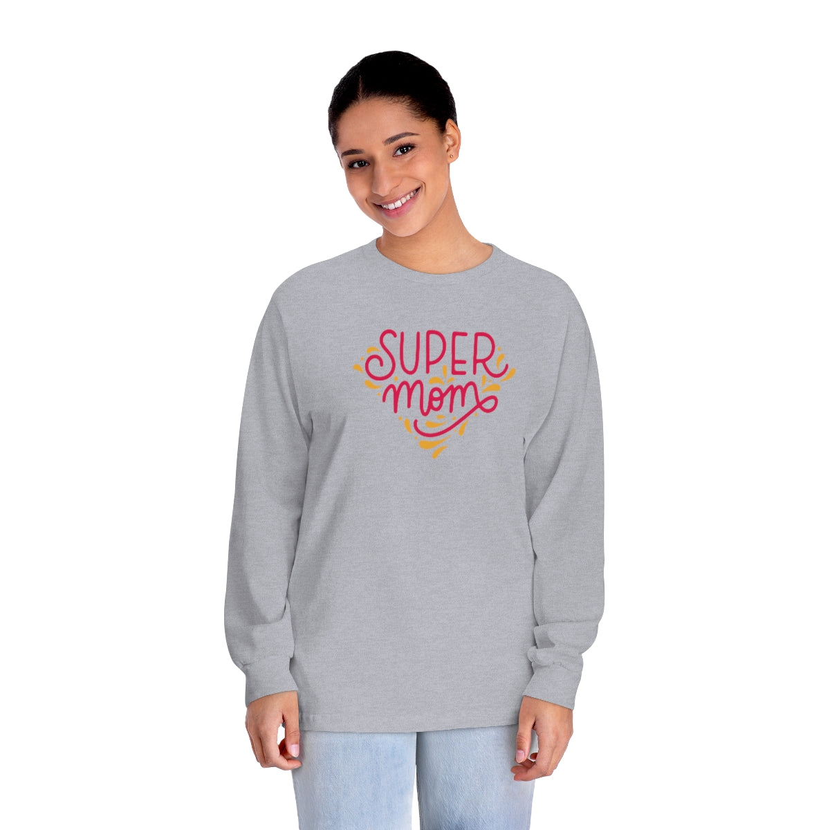 "Super Mom" Unisex Classic Long Sleeve T-Shirt