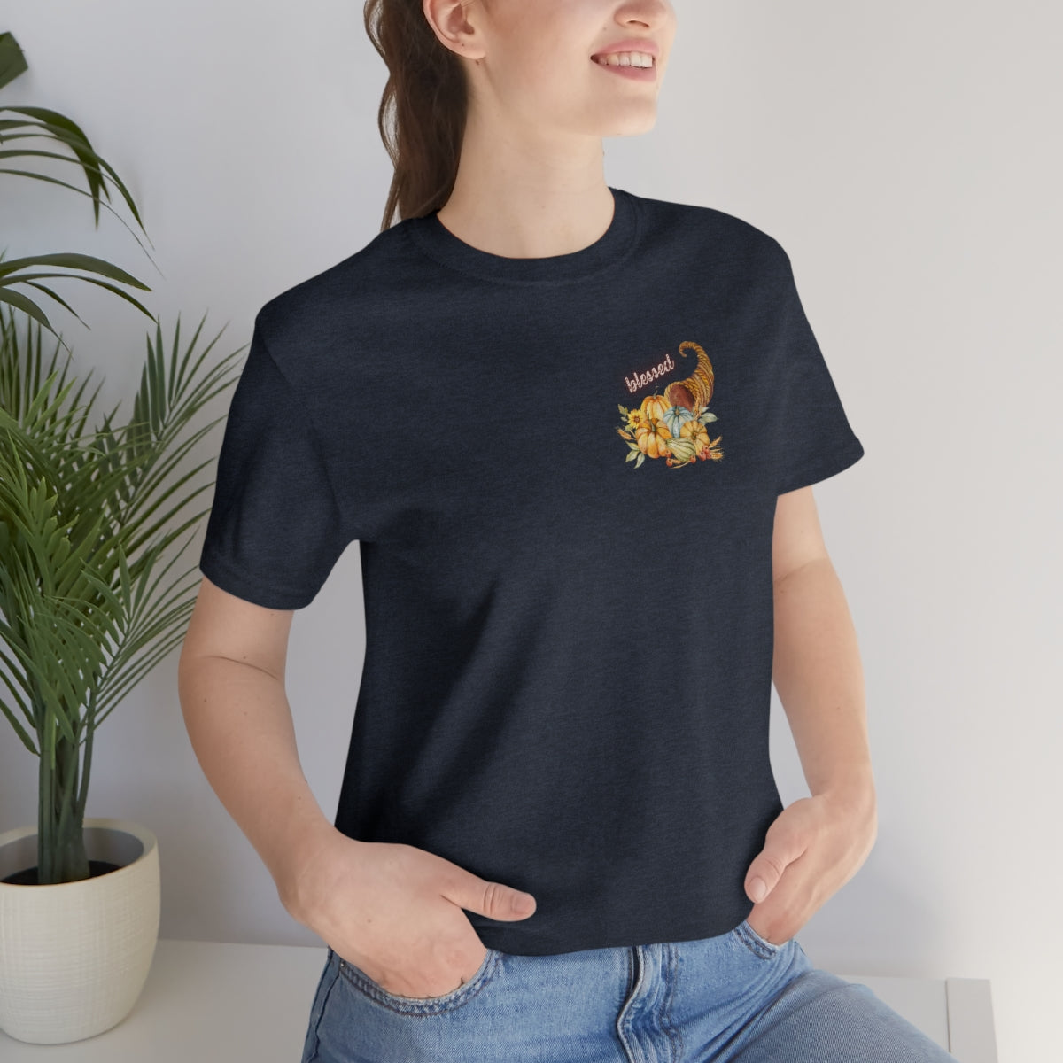 "Thankful And Blessed" Unisex Jersey Short Sleeve Tee