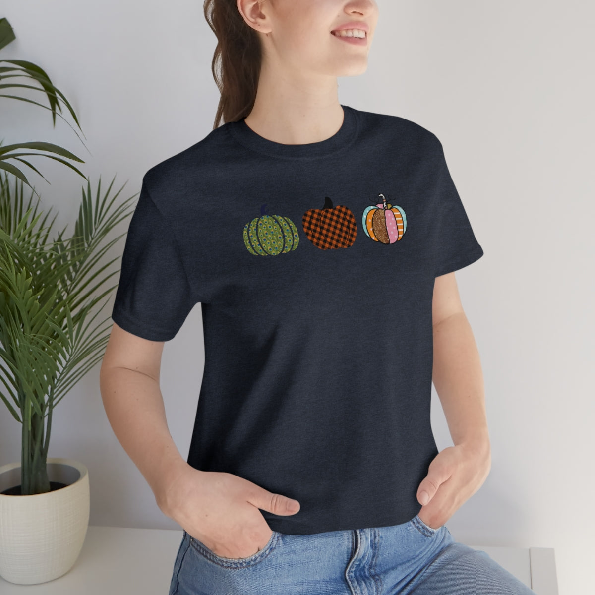 "Triple Pumpkins" Unisex Jersey Short Sleeve Tee