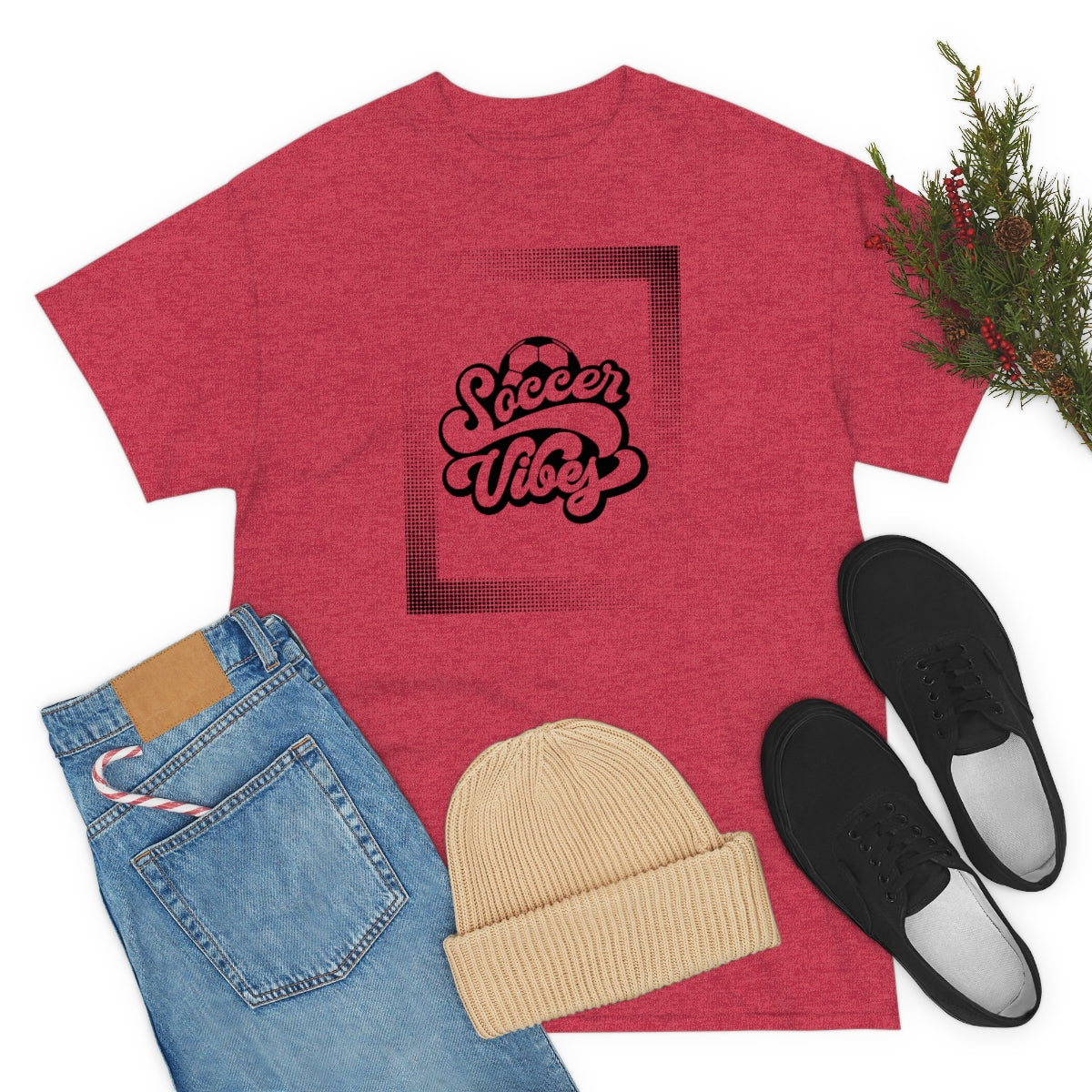 "Soccer Vibes" Unisex Heavy Cotton Tee