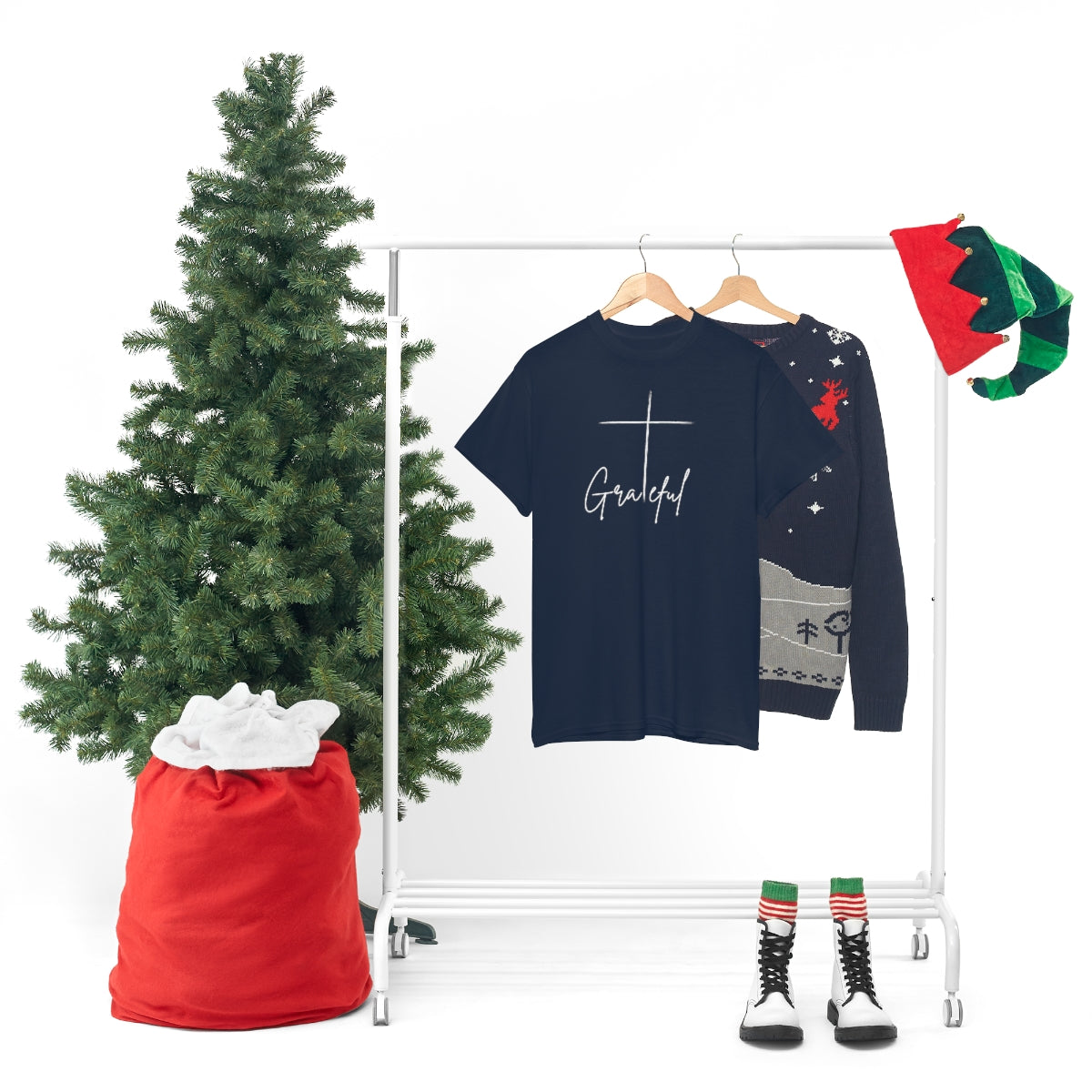 "Grateful Cross" Unisex Heavy Cotton Tee