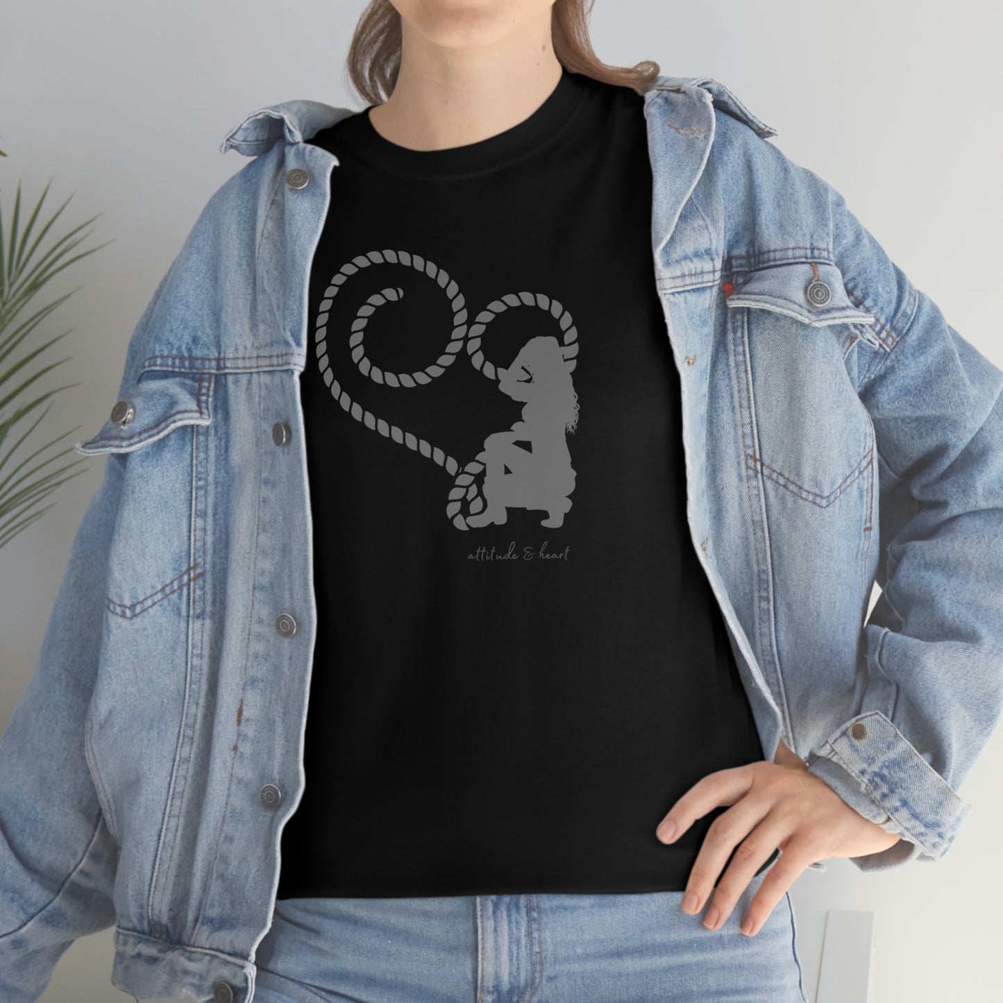 "Attitude & Heart" Unisex Heavy Cotton Tee