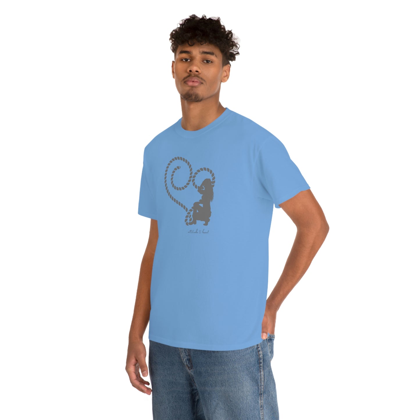 "Attitude & Heart" Unisex Heavy Cotton Tee