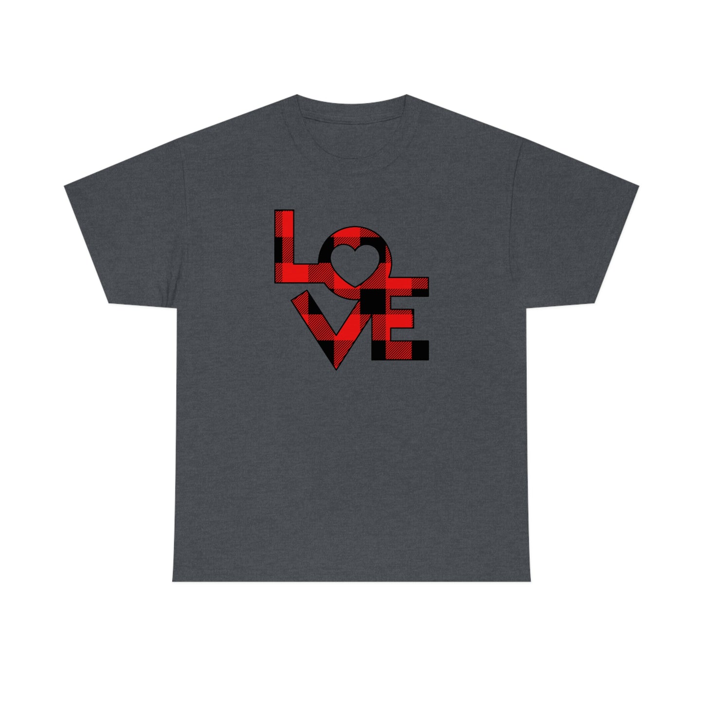 "Plaid LOVE" Unisex Heavy Cotton Tee