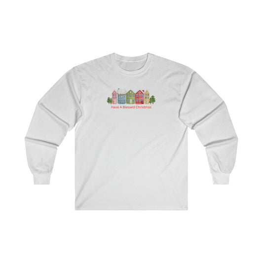"Have A Blessed Christmas" Ultra Cotton Long Sleeve Tee