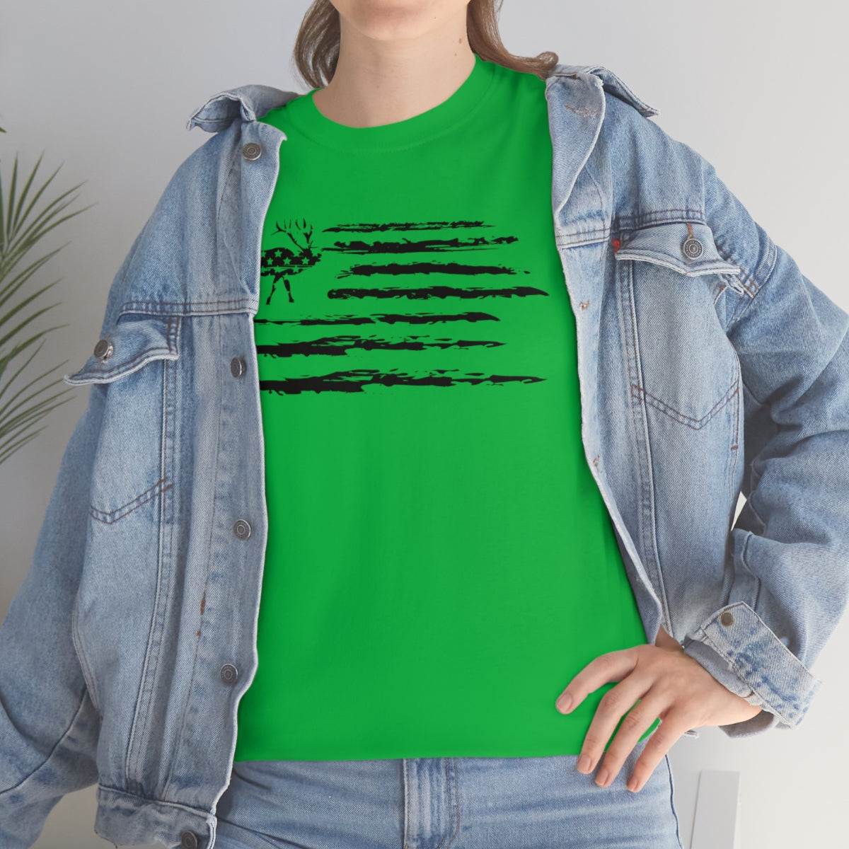 "Black Deer Flag" Unisex Heavy Cotton Tee