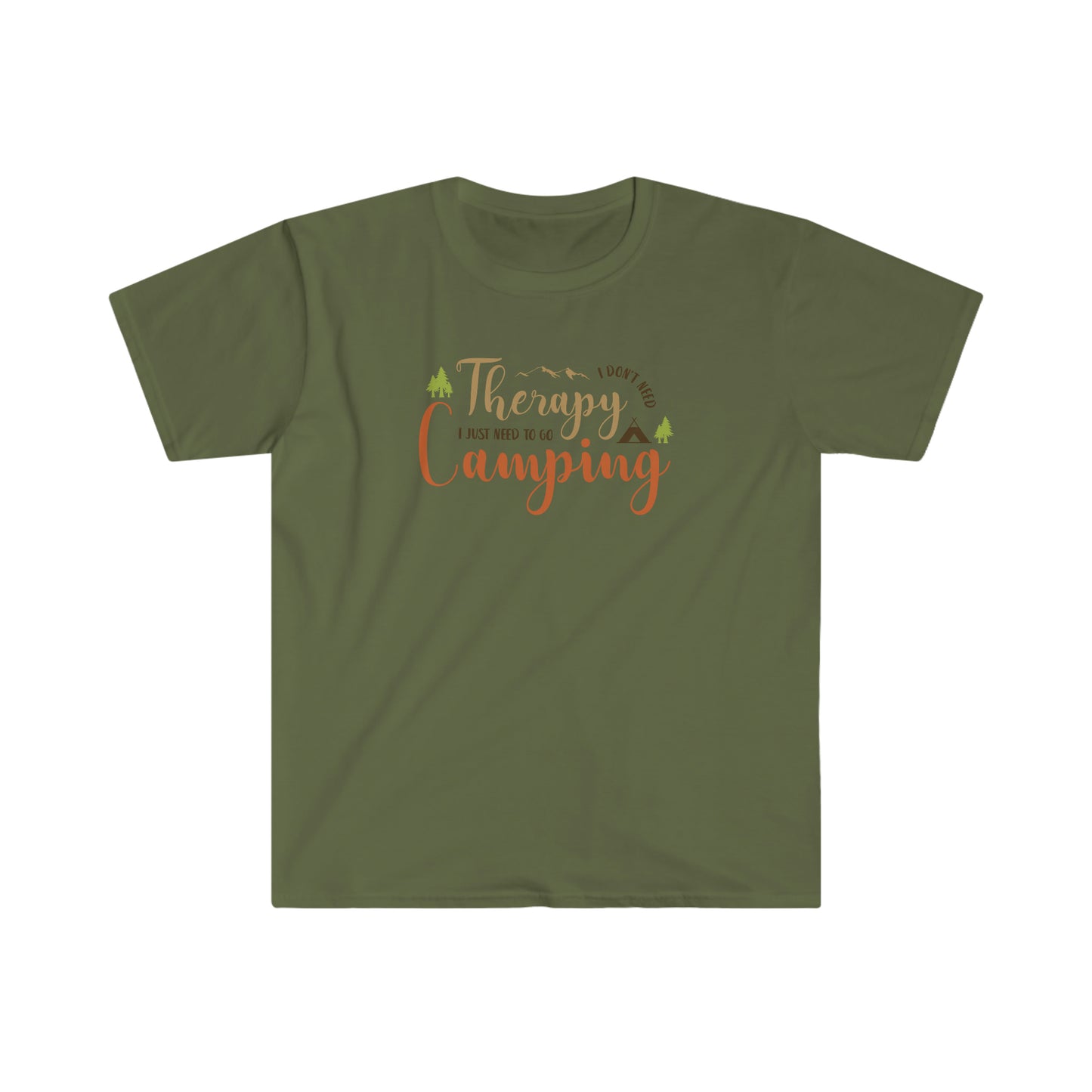 "Camping Is Therapy" Unisex Softstyle T-Shirt