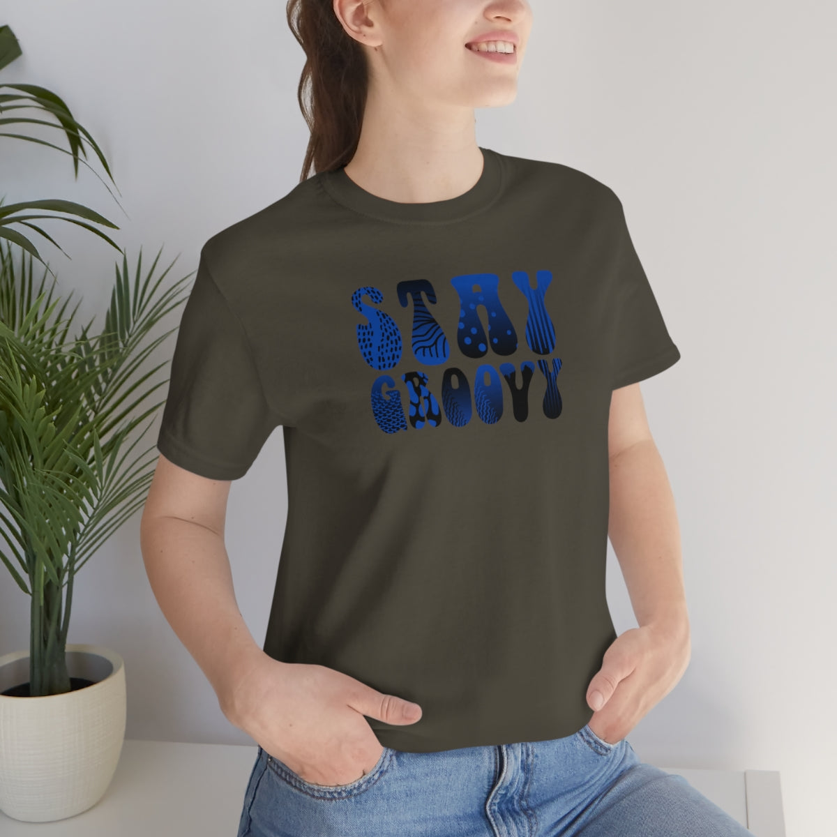 "Stay Groovy" Unisex Jersey Short Sleeve Tee