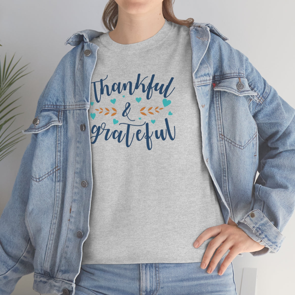"Thankful & Grateful" Unisex Heavy Cotton Tee