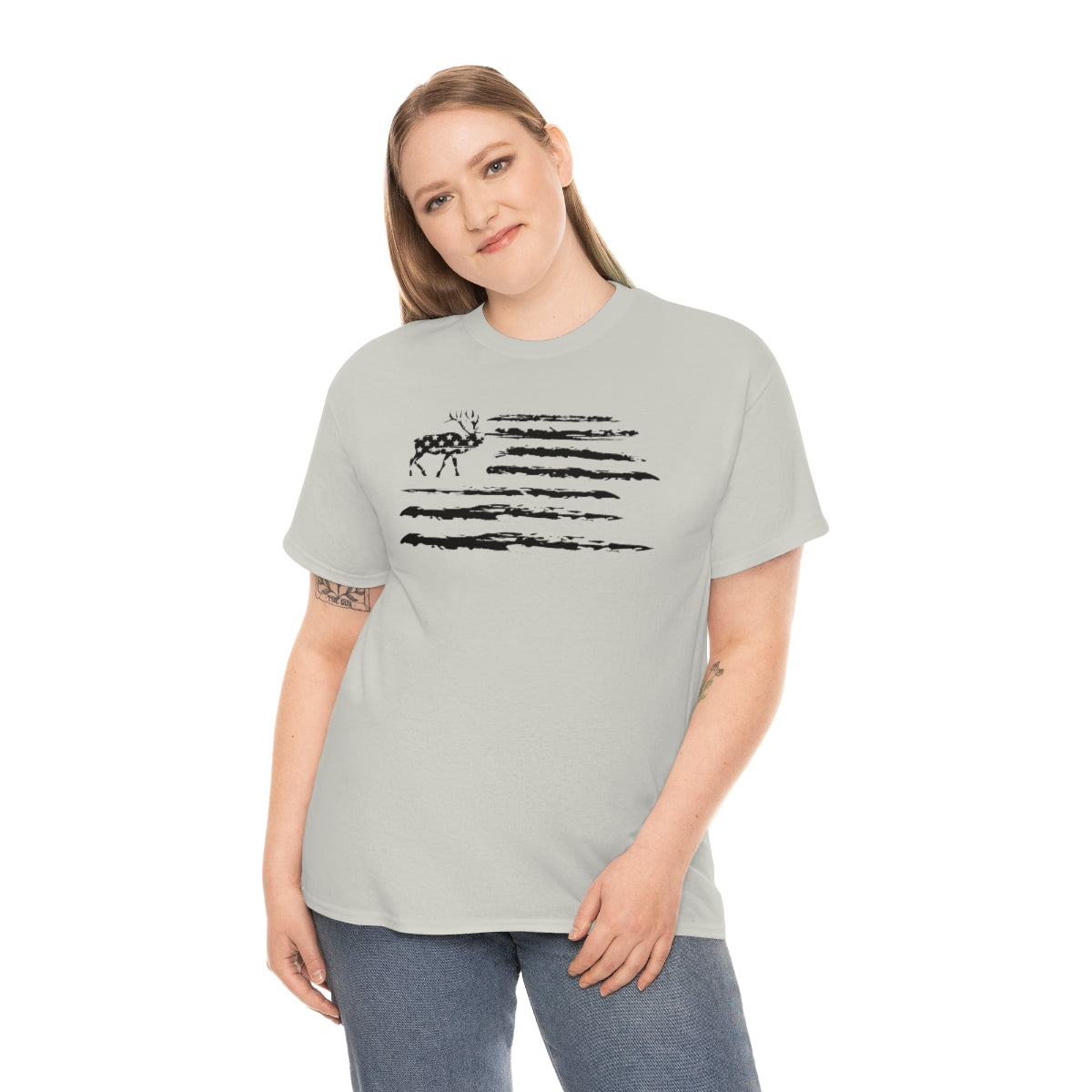 "Black Deer Flag" Unisex Heavy Cotton Tee