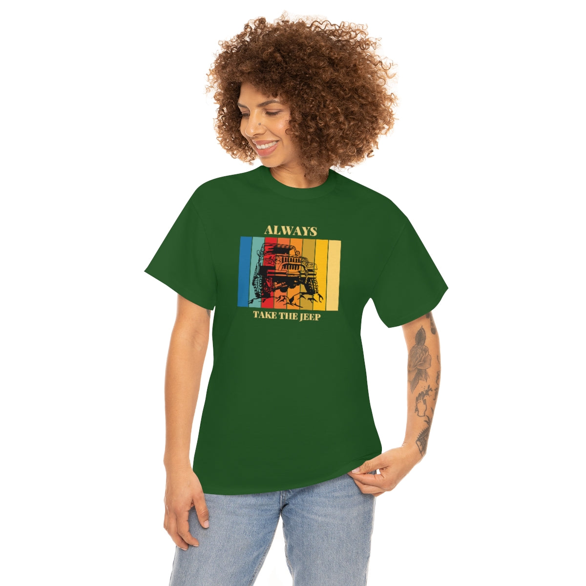 Always Take the Jeep Unisex Heavy Cotton Tee