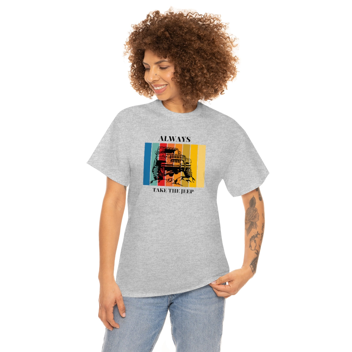 Always Take the Jeep Unisex Heavy Cotton Tee