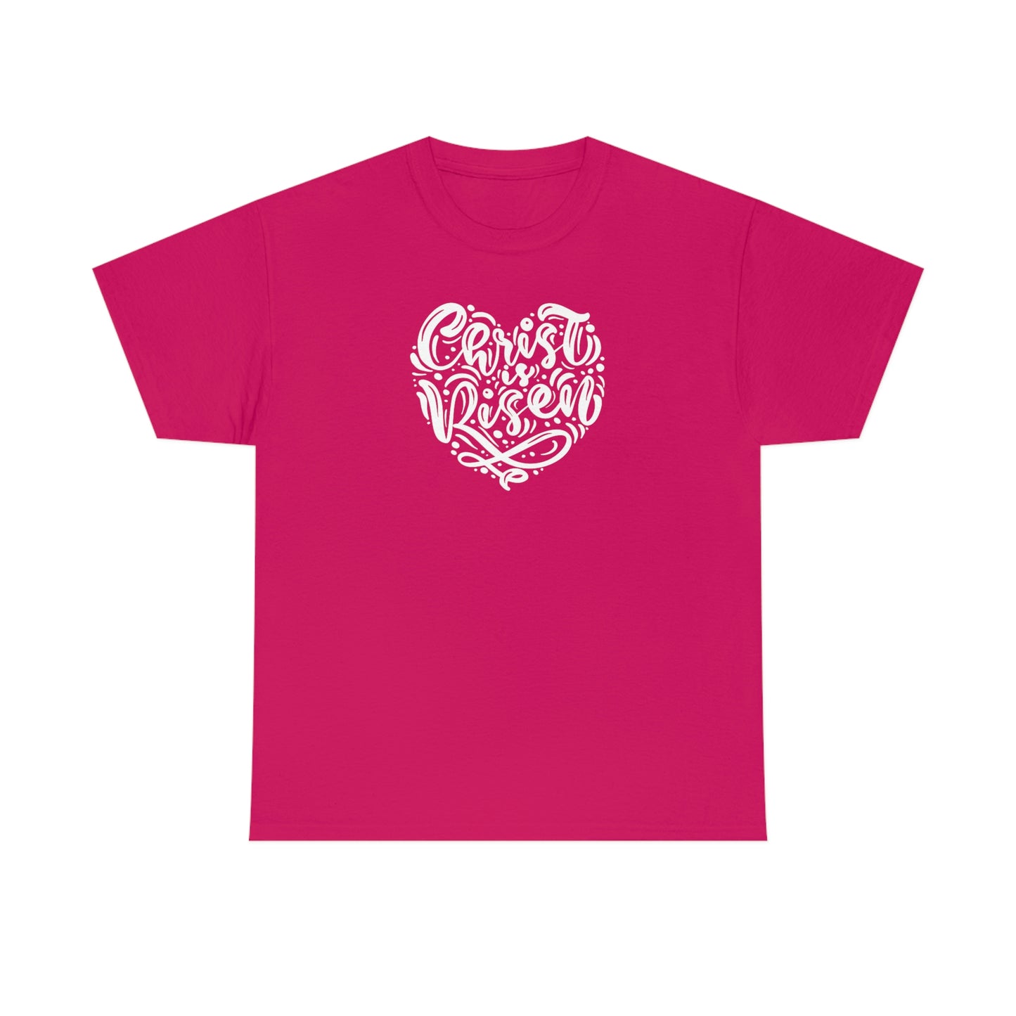 "Christ is Risen Heart" Unisex Heavy Cotton Tee