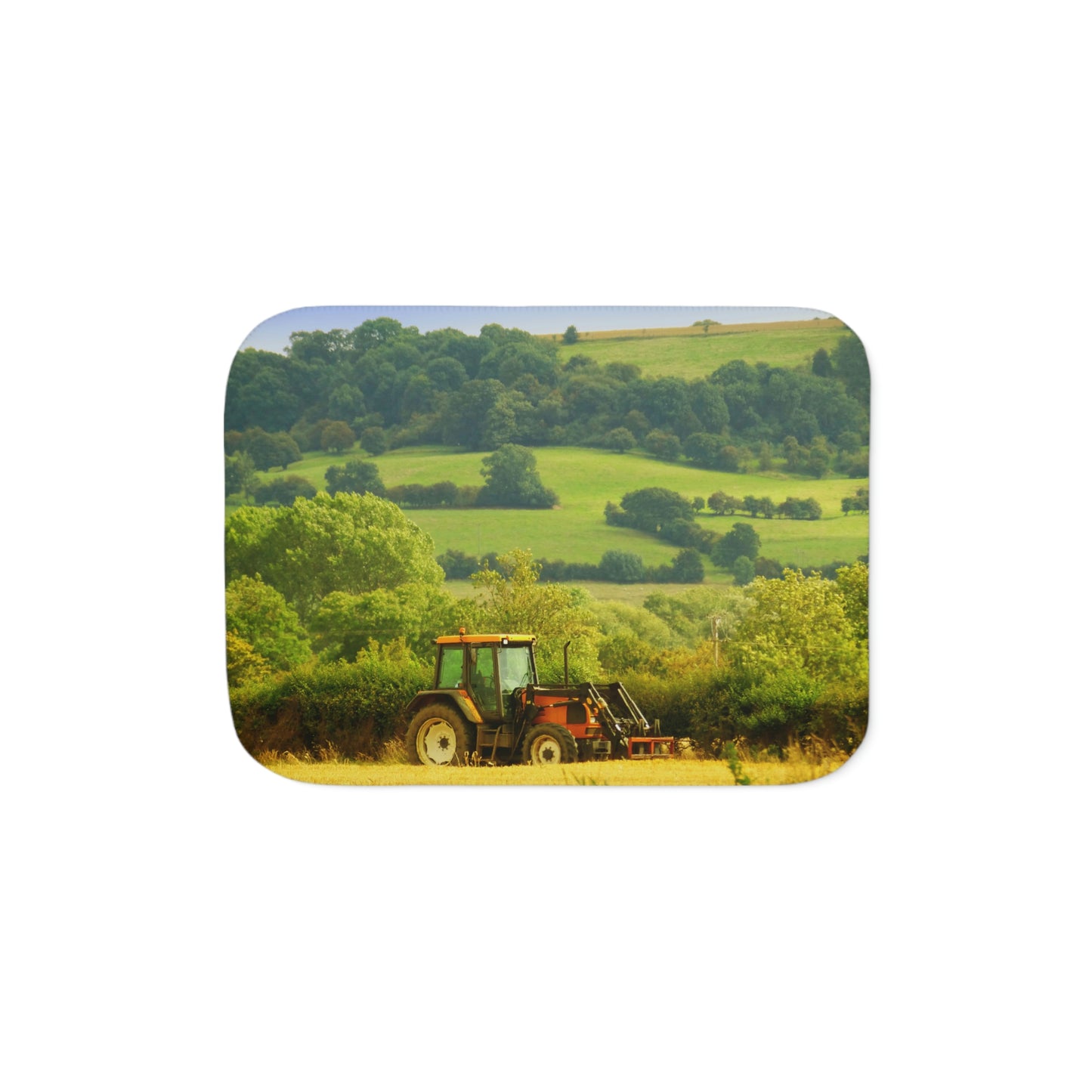 "The Farm" Sherpa Blanket, Two Colors