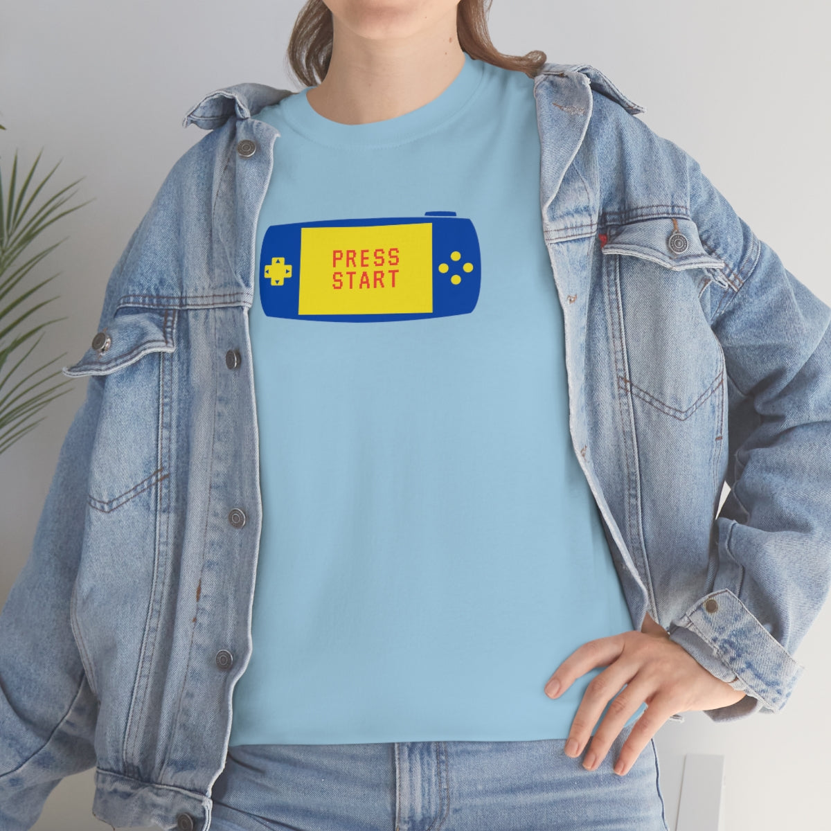 "Press Start" Unisex Heavy Cotton Tee