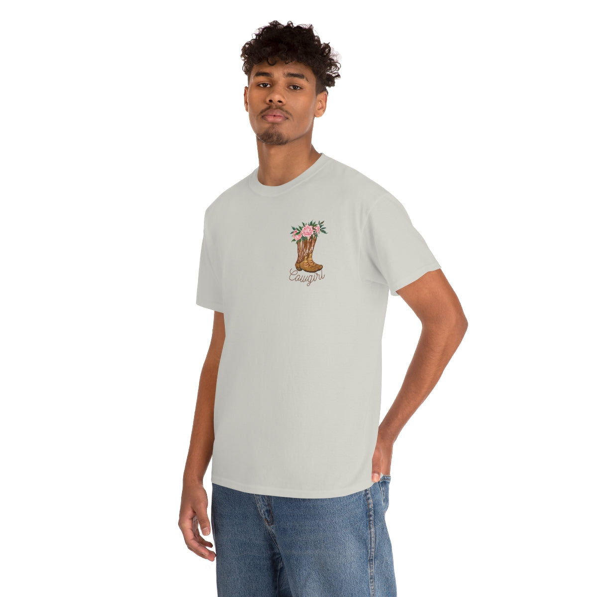"Cowgirl/Herd That" Unisex Heavy Cotton Tee Front/Back Designs