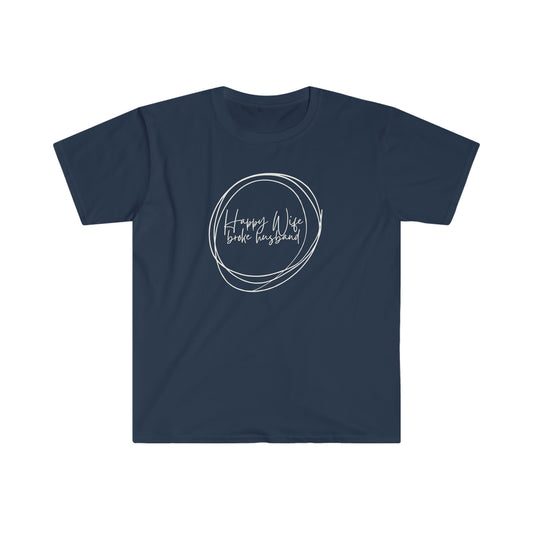 "Happy Wife Broke Husband" Unisex Softstyle T-Shirt