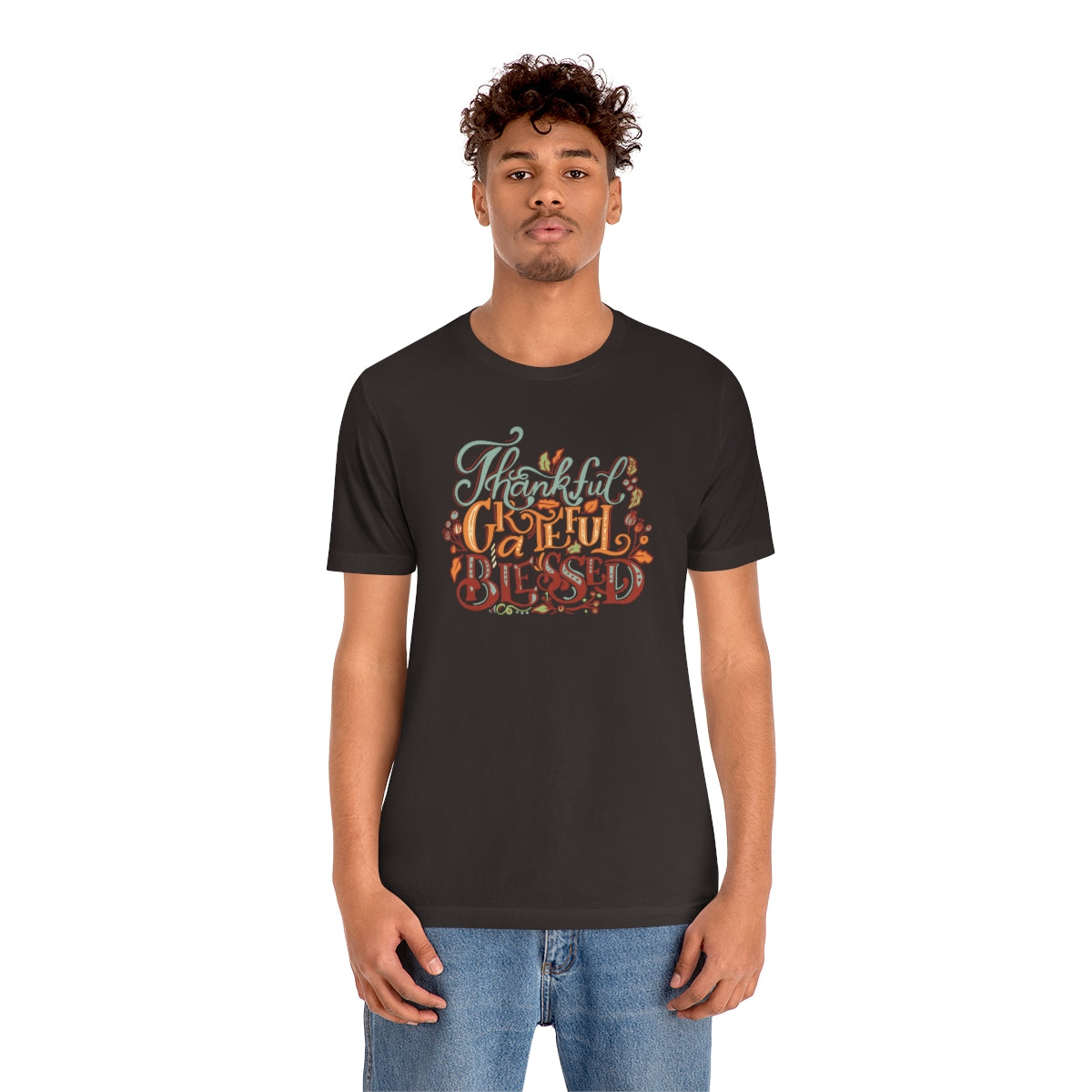 Thankful Grateful Blessed Unisex Jersey Short Sleeve Tee