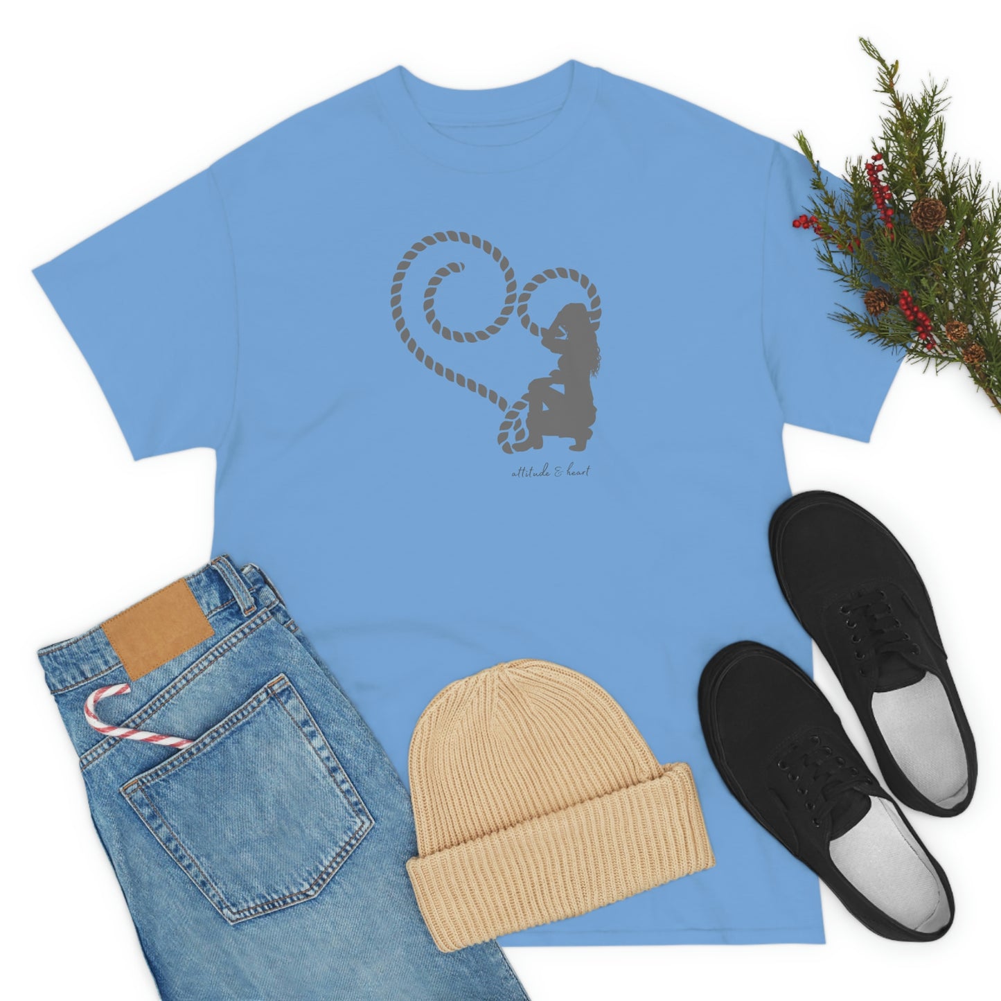 "Attitude & Heart" Unisex Heavy Cotton Tee