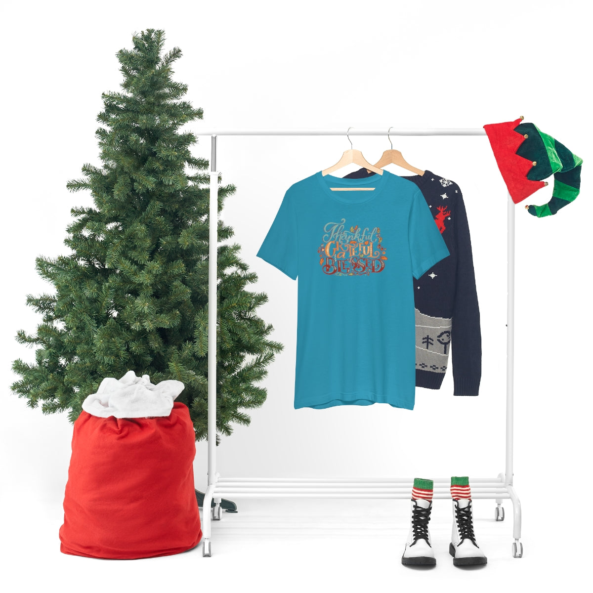 Thankful Grateful Blessed Unisex Jersey Short Sleeve Tee