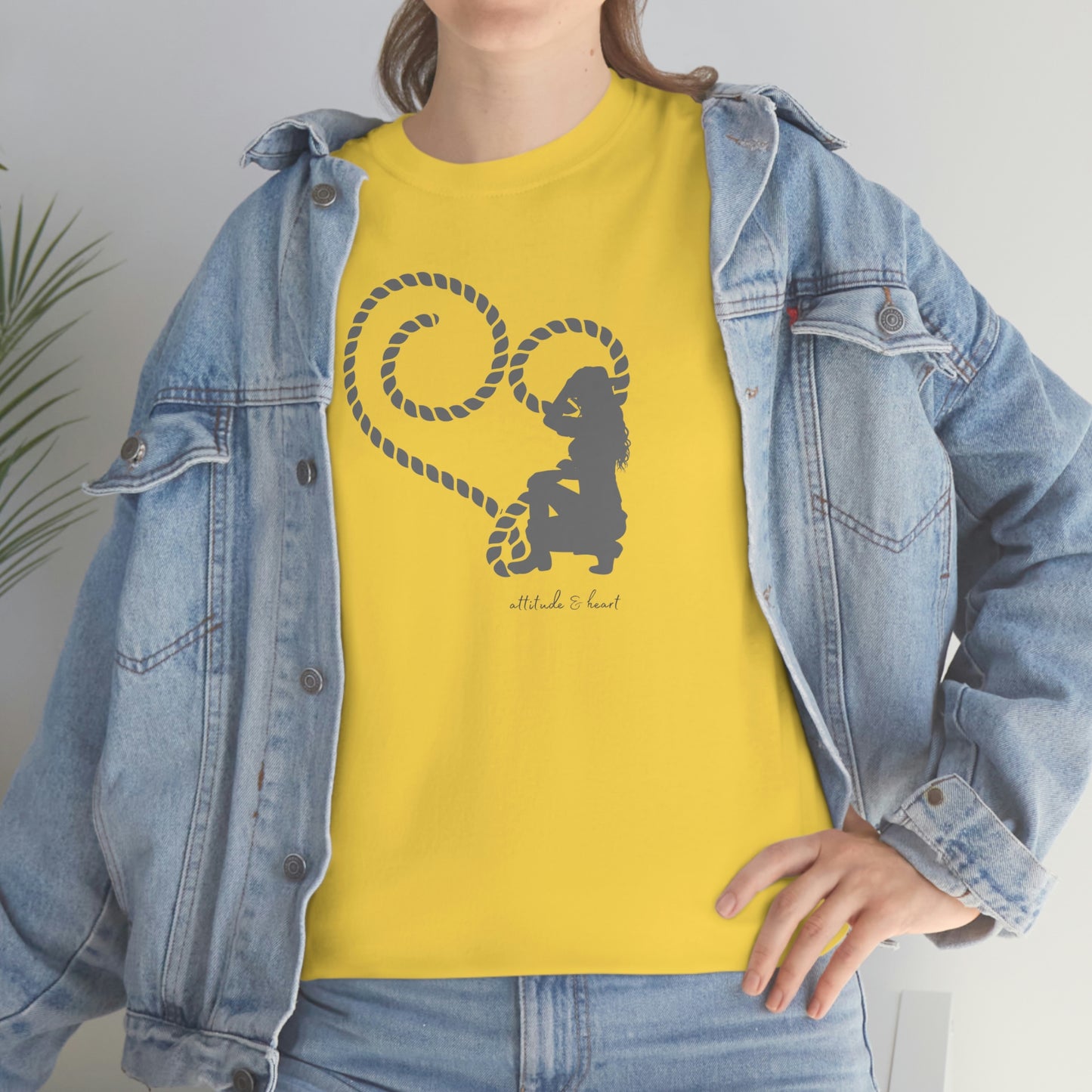 "Attitude & Heart" Unisex Heavy Cotton Tee