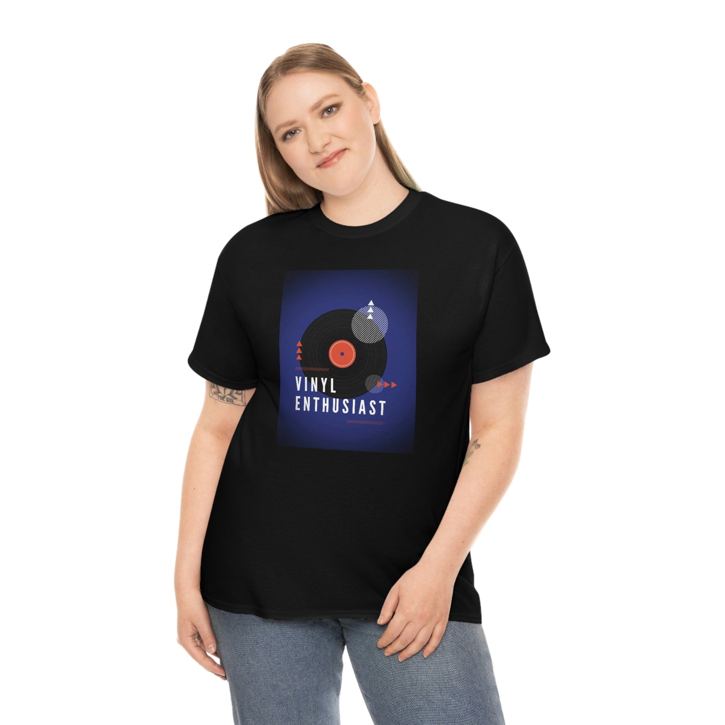 "Vinyl Enthusiast" Unisex Heavy Cotton Tee
