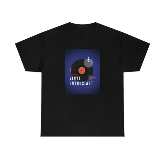 "Vinyl Enthusiast" Unisex Heavy Cotton Tee