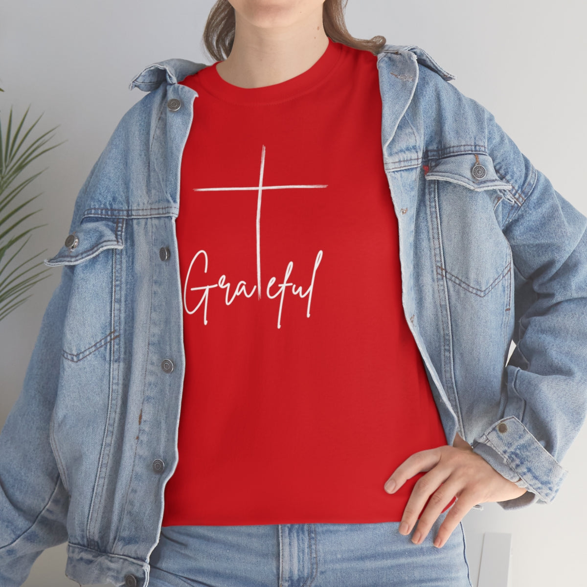 "Grateful Cross" Unisex Heavy Cotton Tee