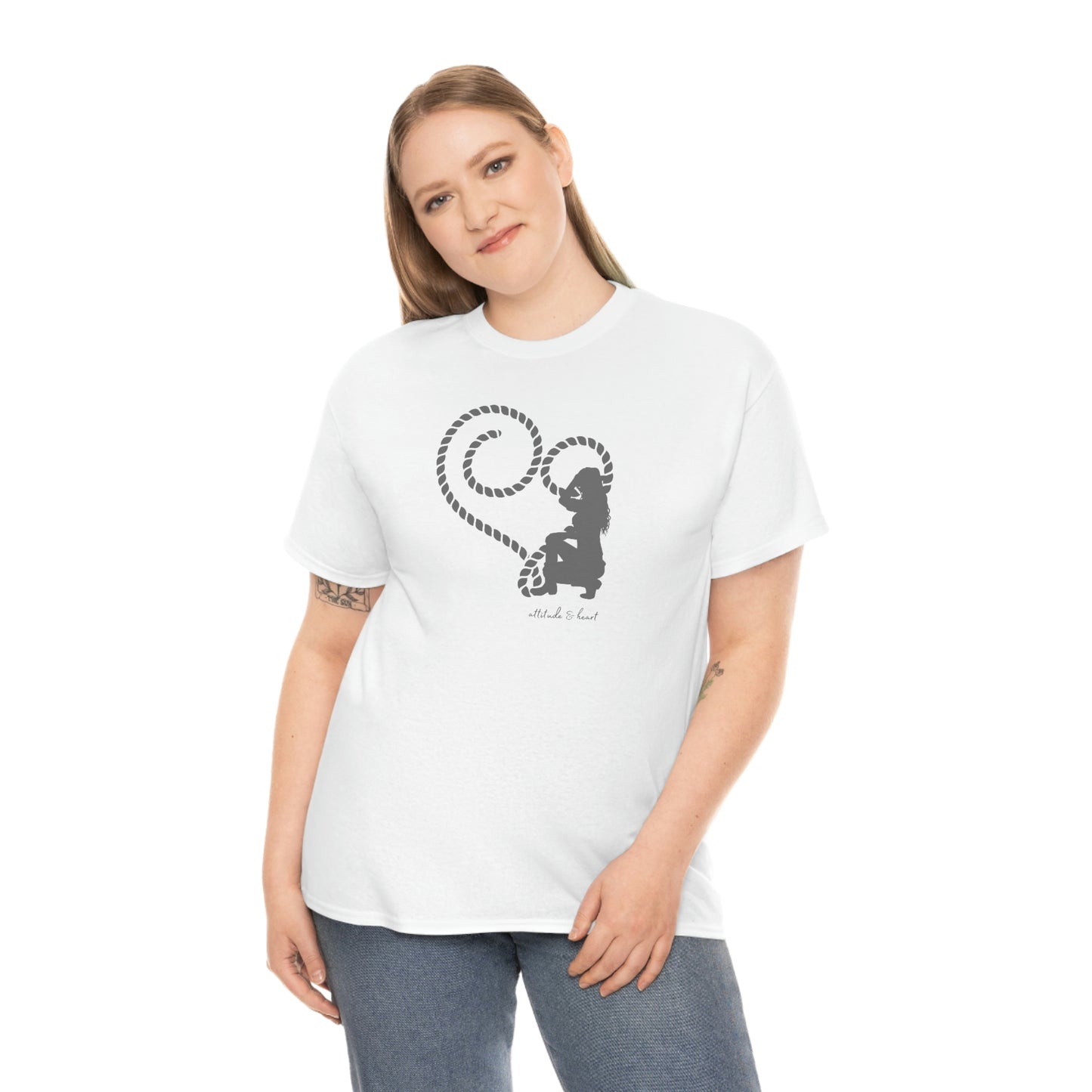 "Attitude & Heart" Unisex Heavy Cotton Tee