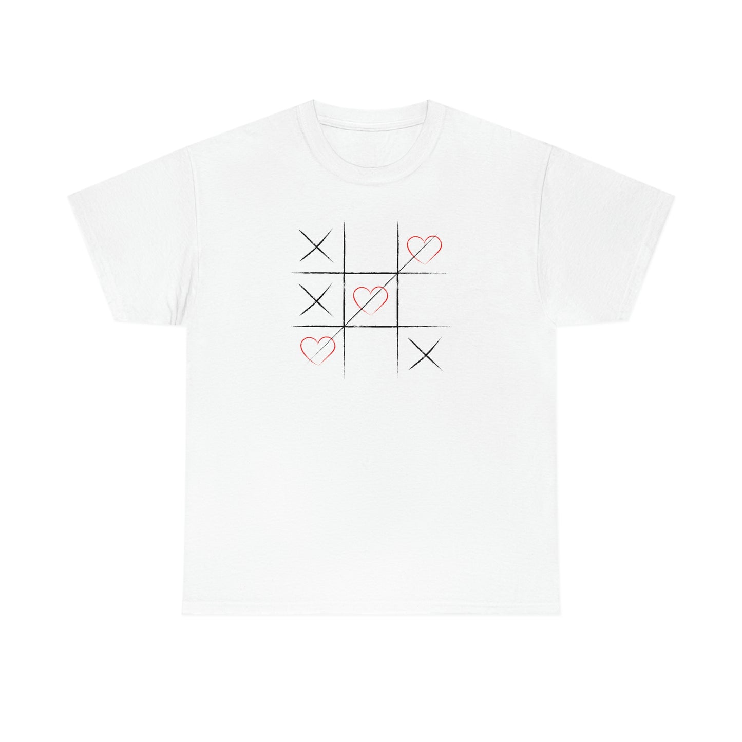 "XOXO Tic-Tac-Toe" Unisex Heavy Cotton Tee