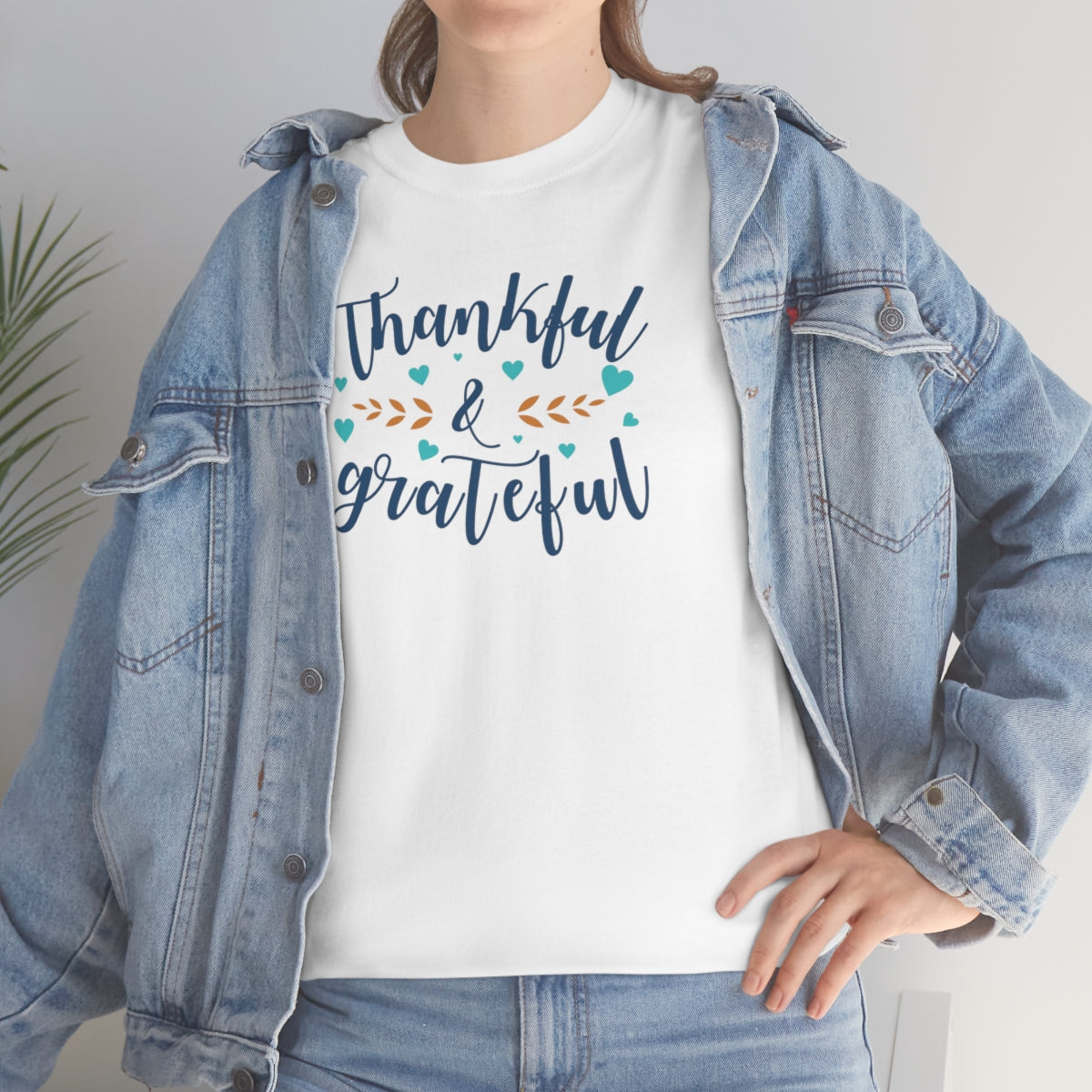 "Thankful & Grateful" Unisex Heavy Cotton Tee
