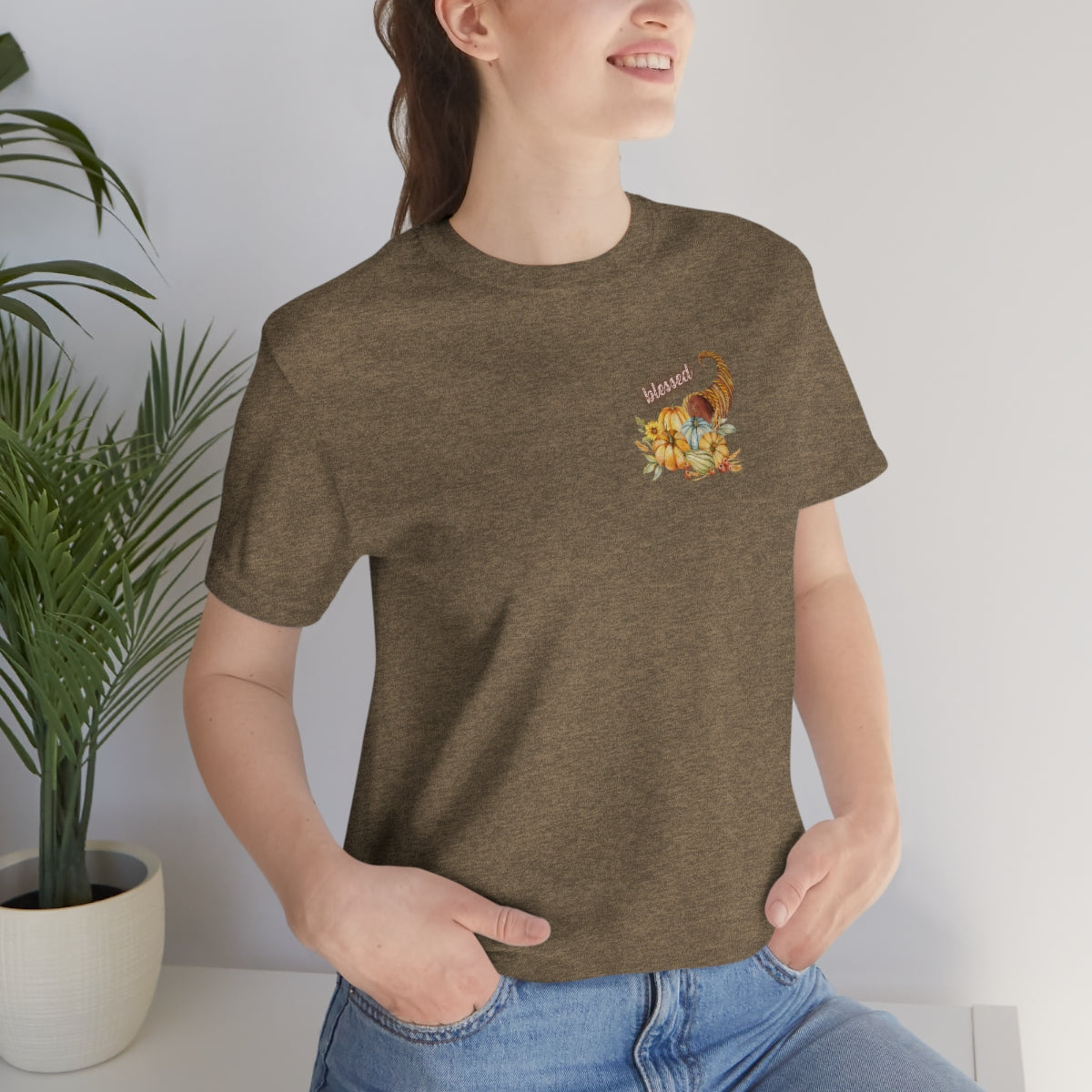 "Thankful And Blessed" Unisex Jersey Short Sleeve Tee