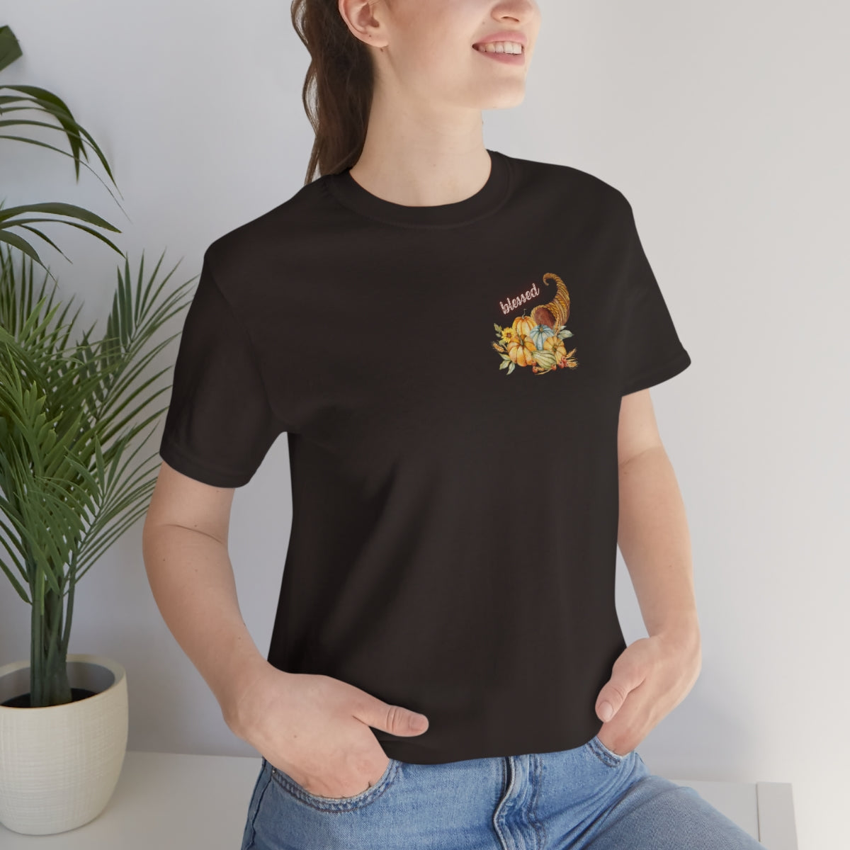 "Thankful And Blessed" Unisex Jersey Short Sleeve Tee