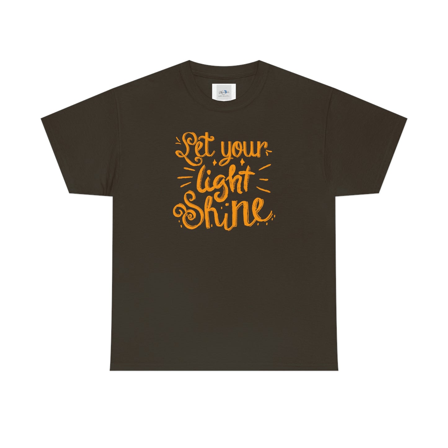 "Let You're Light Shine" (orange font) Unisex Heavy Cotton Tee