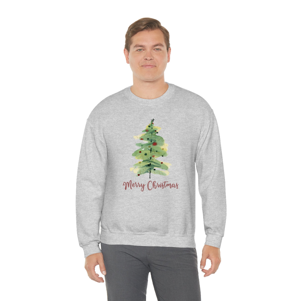 "Merry Christmas Tree" Unisex Heavy Blend™ Crewneck Sweatshirt