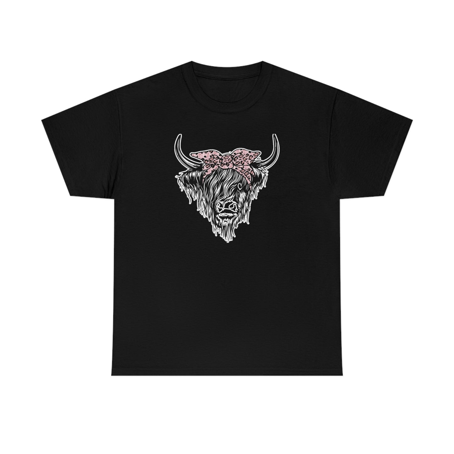 "Scared Highland Cow" Unisex Heavy Cotton Tee