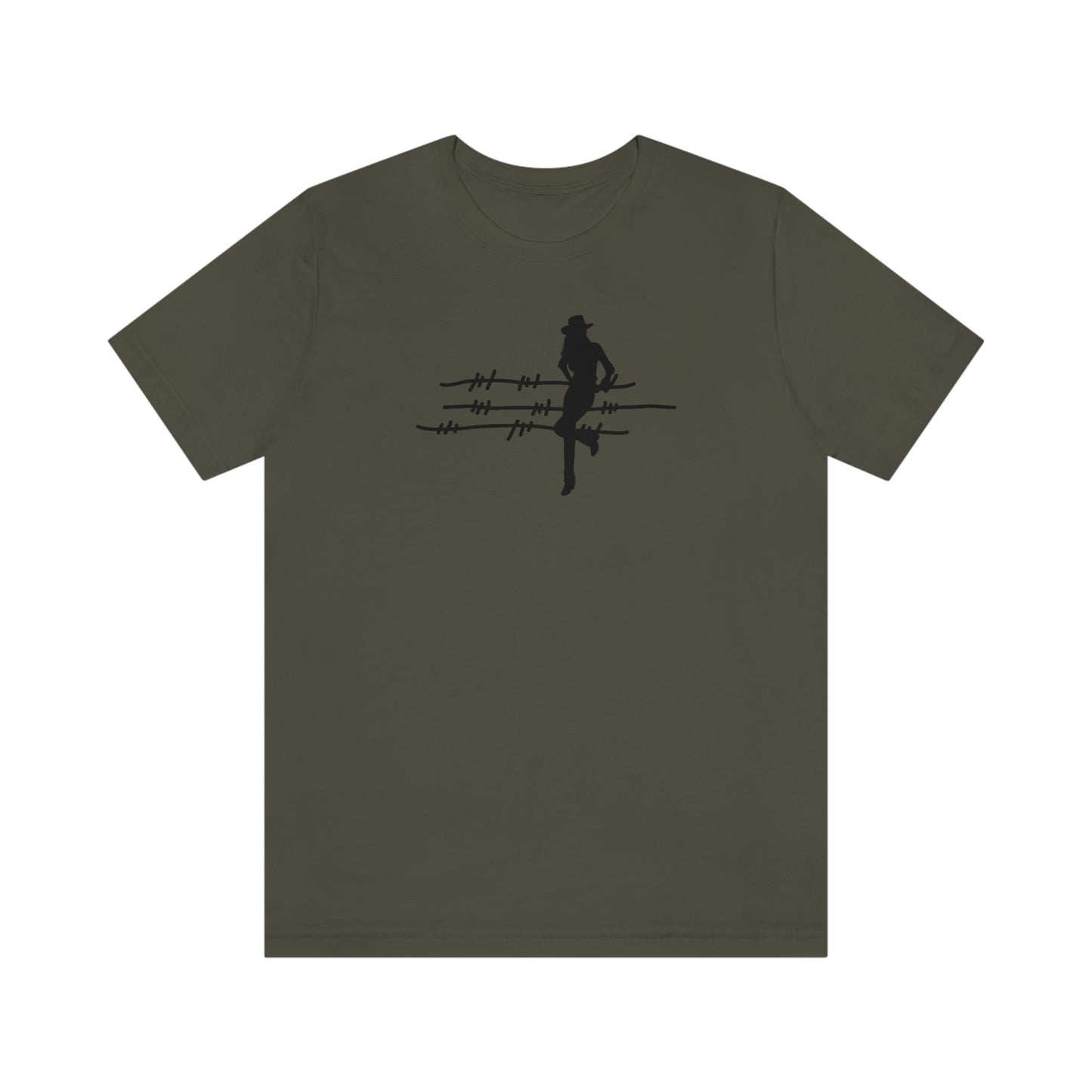 "On The Fence (black image) Unisex Jersey Short Sleeve Tee