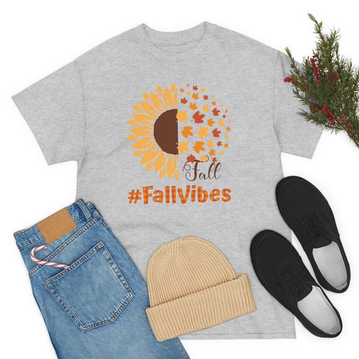 "#FallVibes" Unisex Heavy Cotton Tee