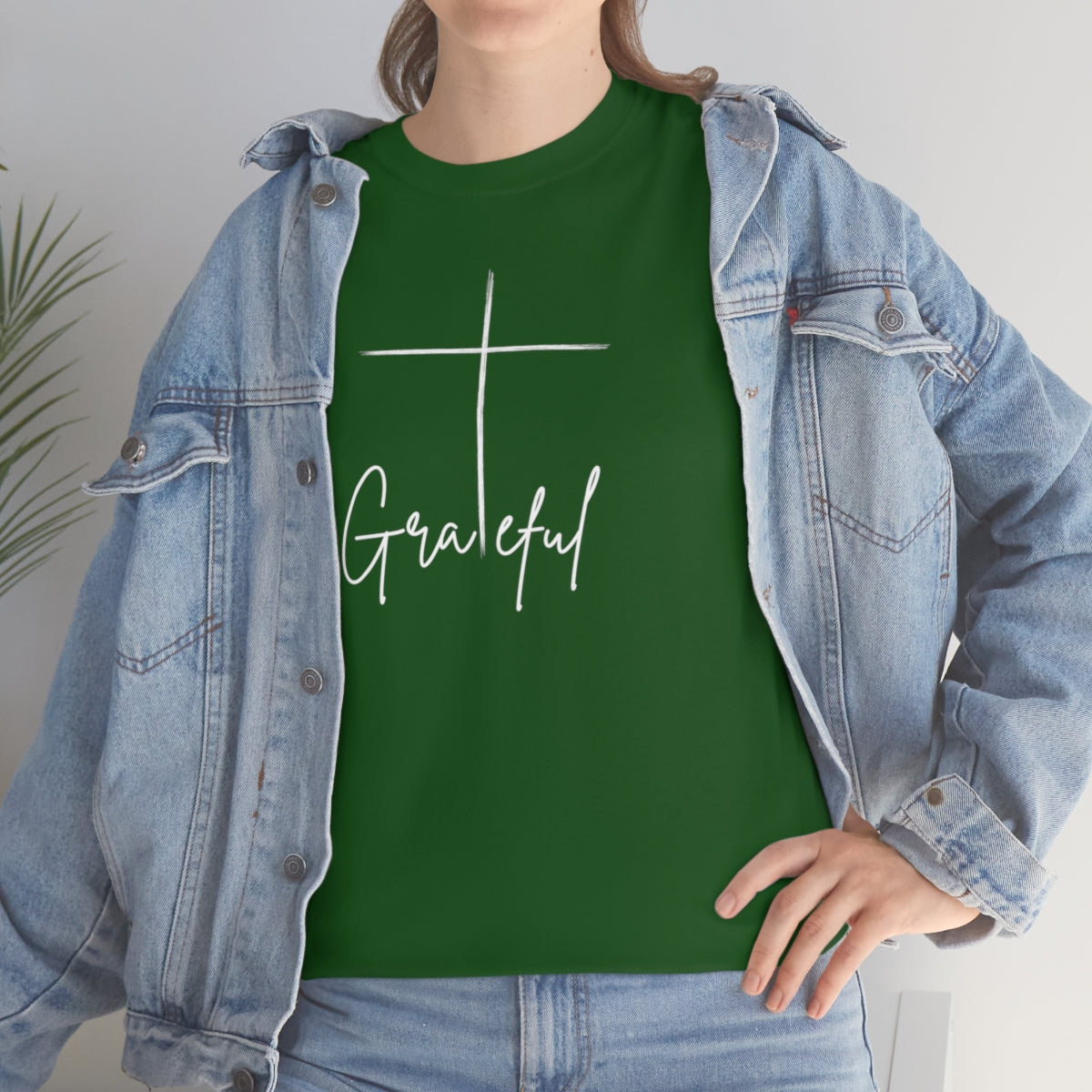 "Grateful Cross" Unisex Heavy Cotton Tee