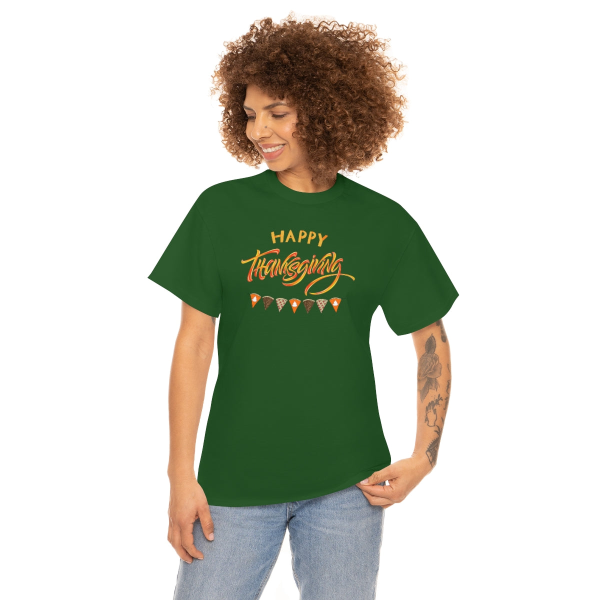 "Happy Thanksgiving" Unisex Heavy Cotton Tee