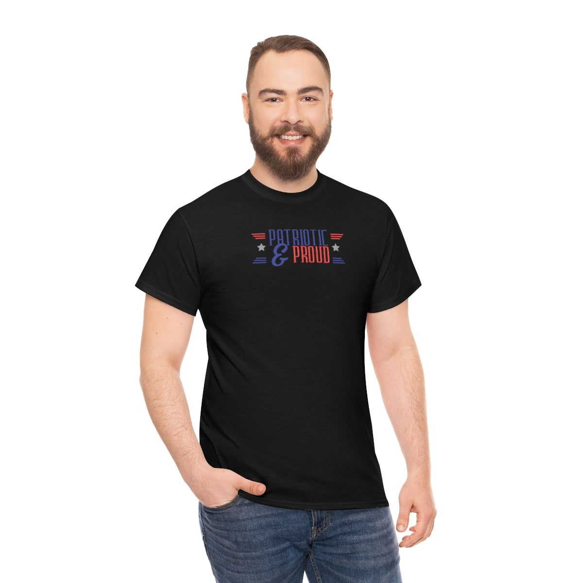 "Patriotic & Proud" Unisex Heavy Cotton Tee