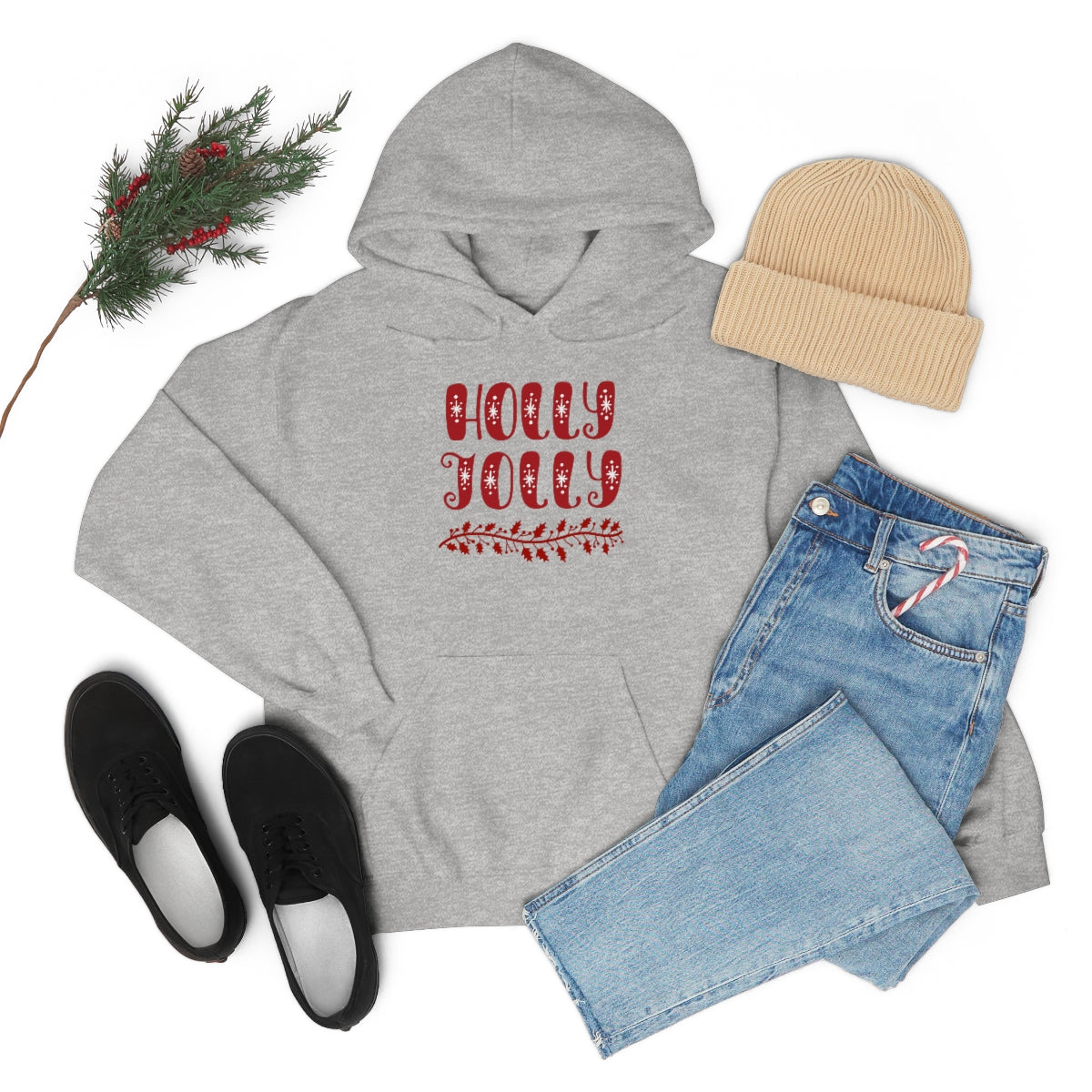 "Holly Jolly" Unisex Heavy Blend™ Hooded Sweatshirt