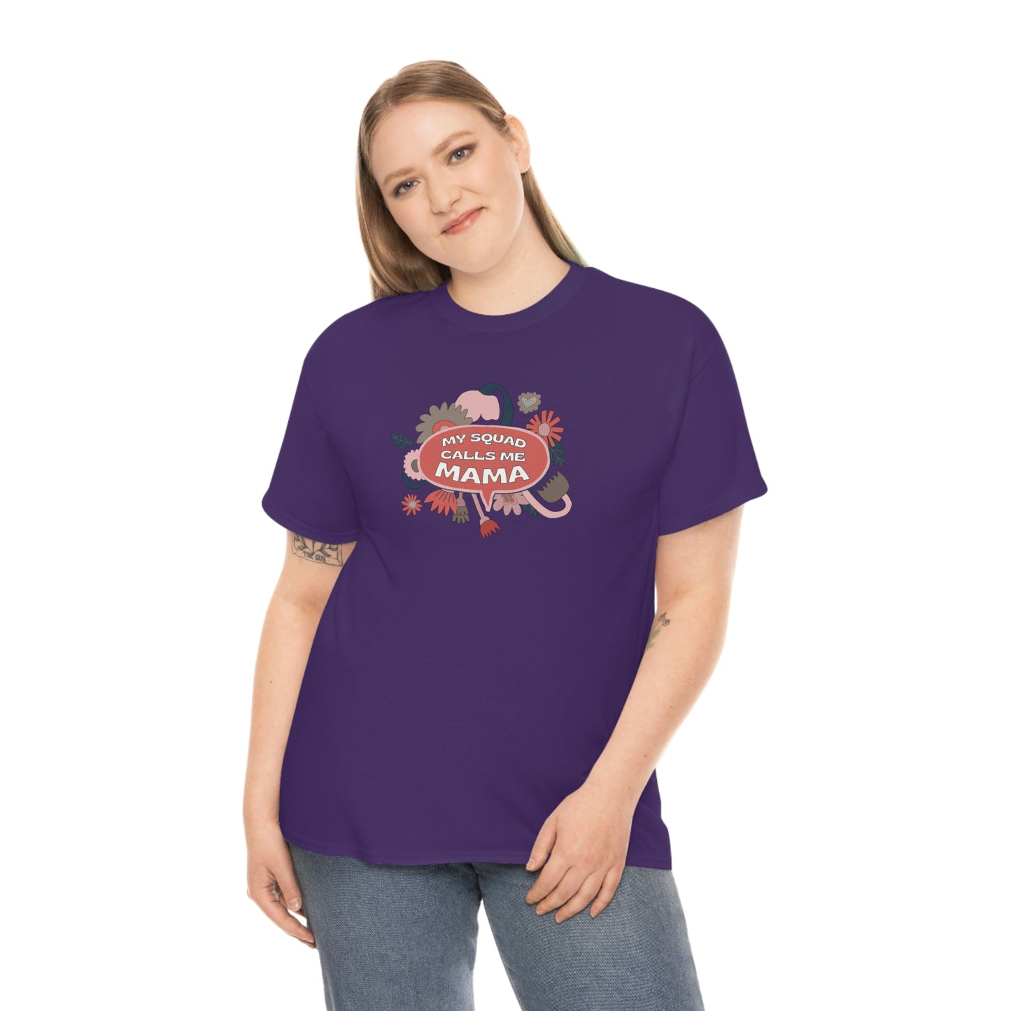 "My Squad Calls Me Mama" Unisex Heavy Cotton Tee