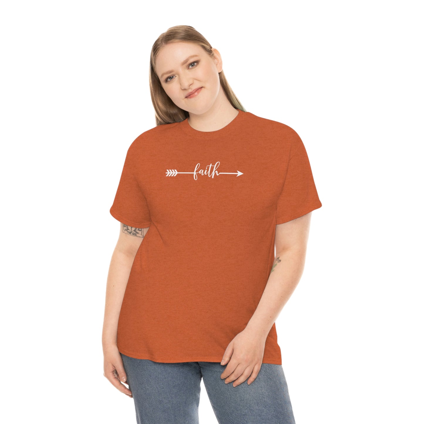 "Faith Arrow" Unisex Heavy Cotton Tee