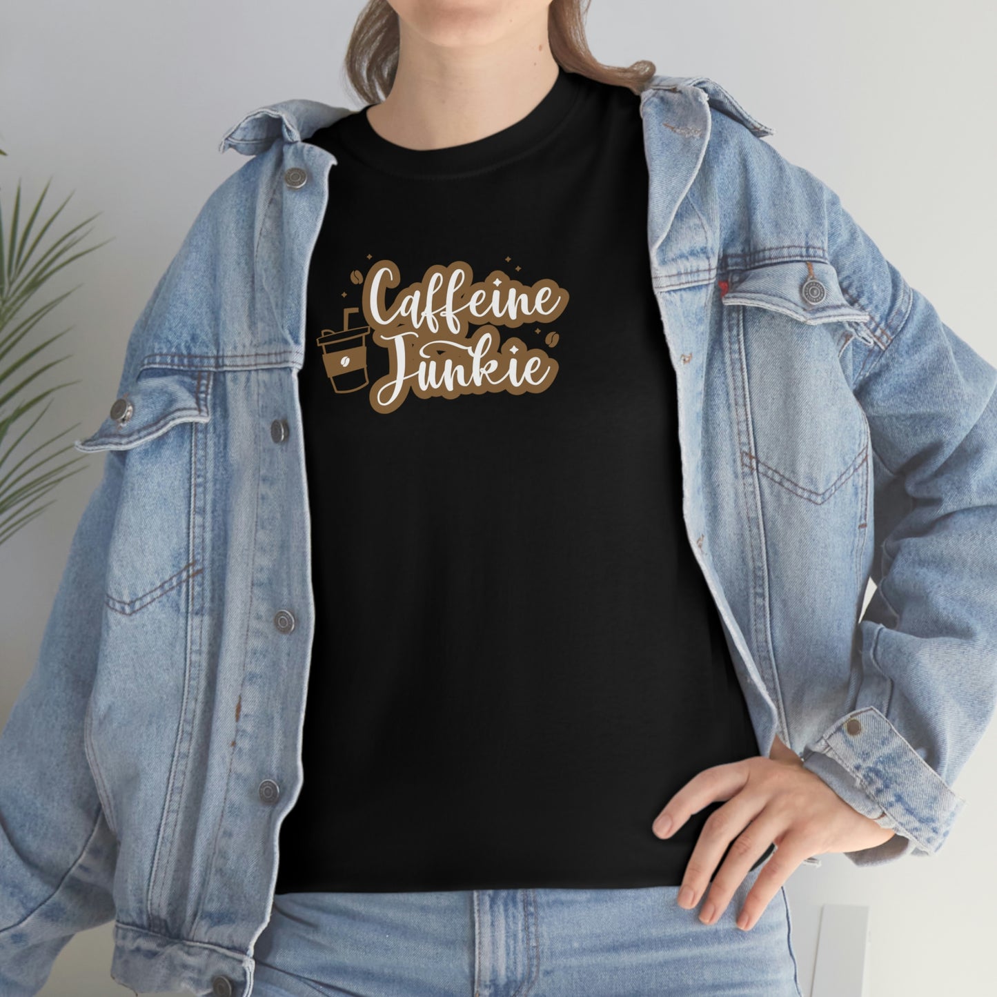 "Caffeine Junkie" Unisex Heavy Cotton Tee